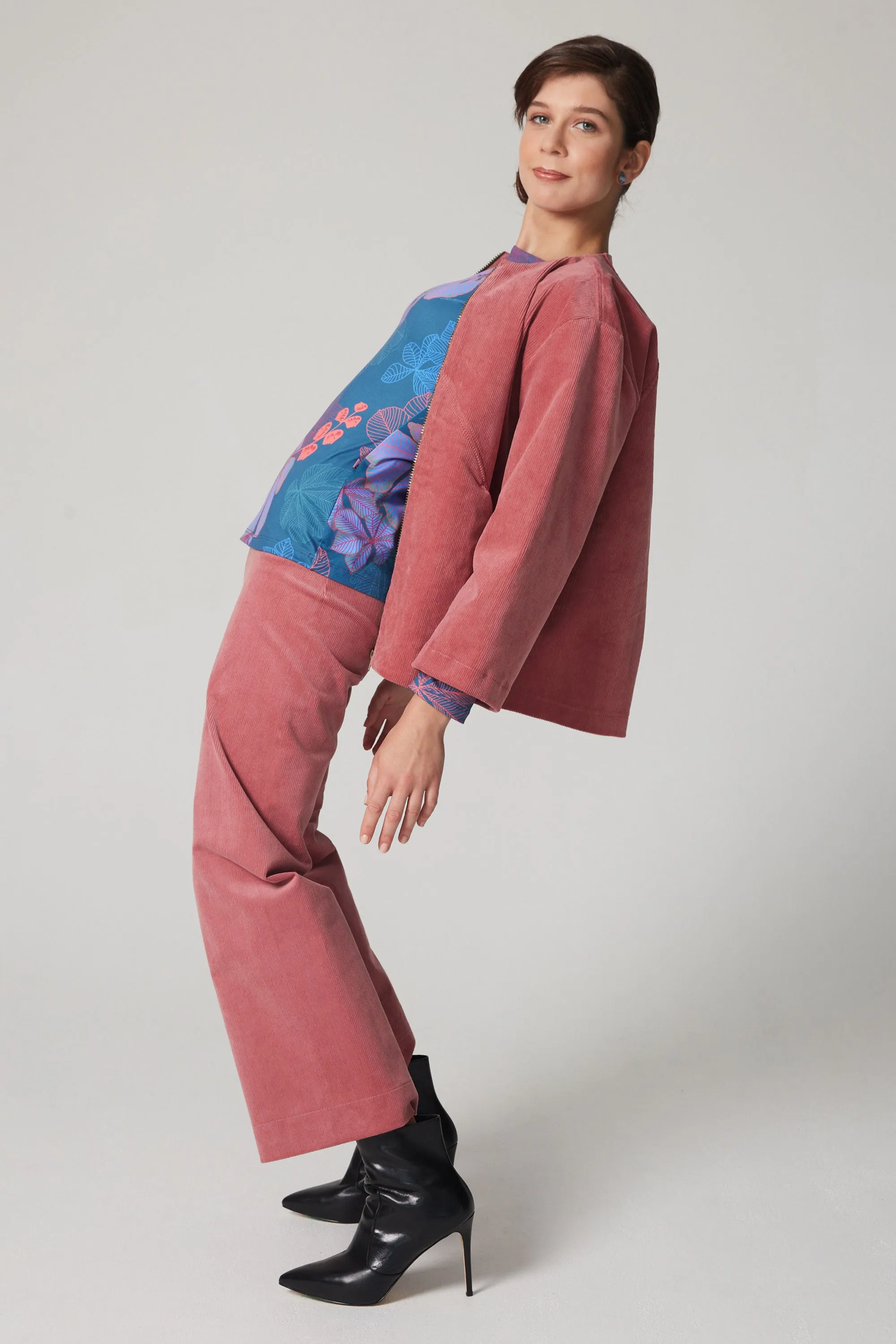 Futurist Corduroy Jacket - Pink