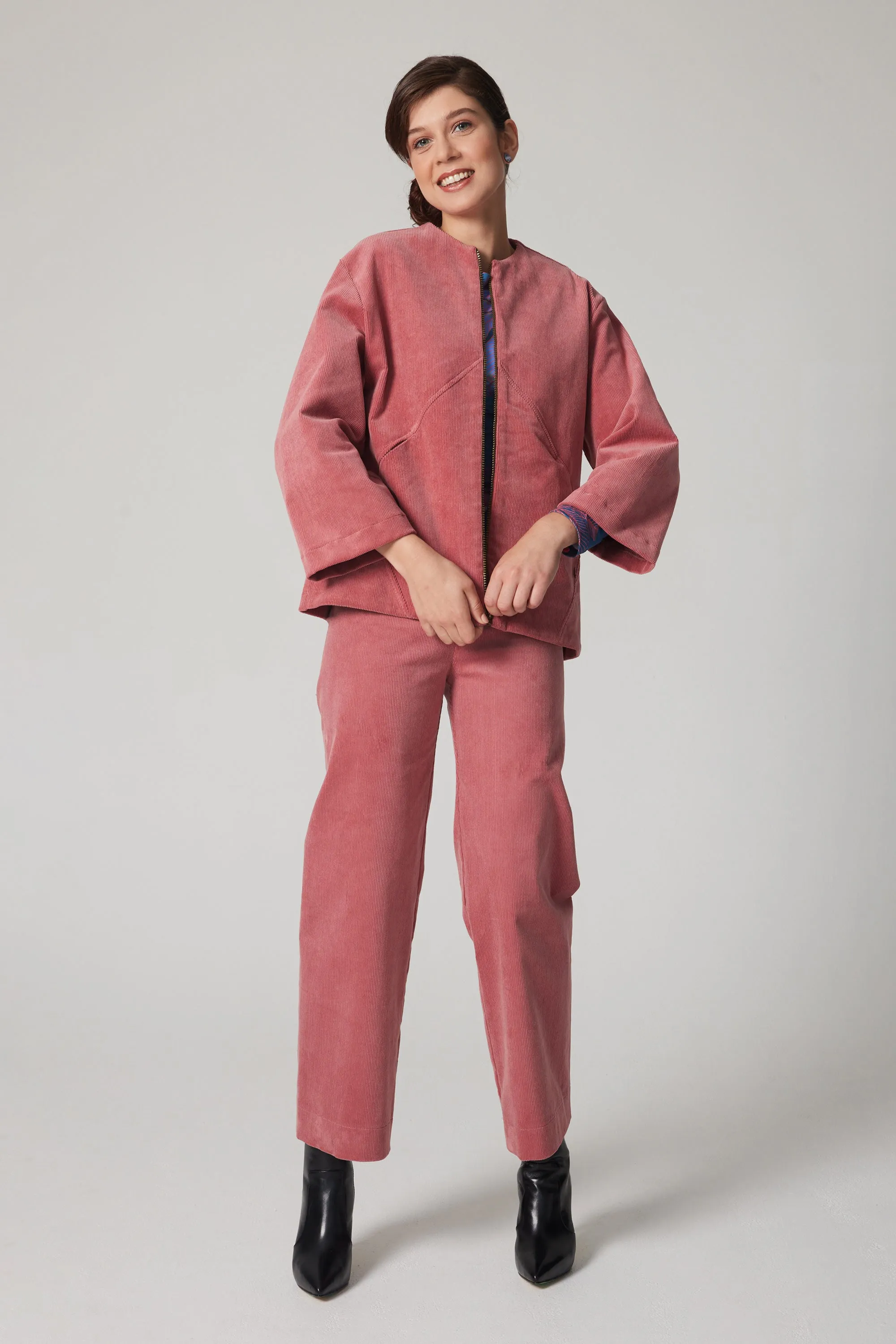 Futurist Corduroy Jacket - Pink