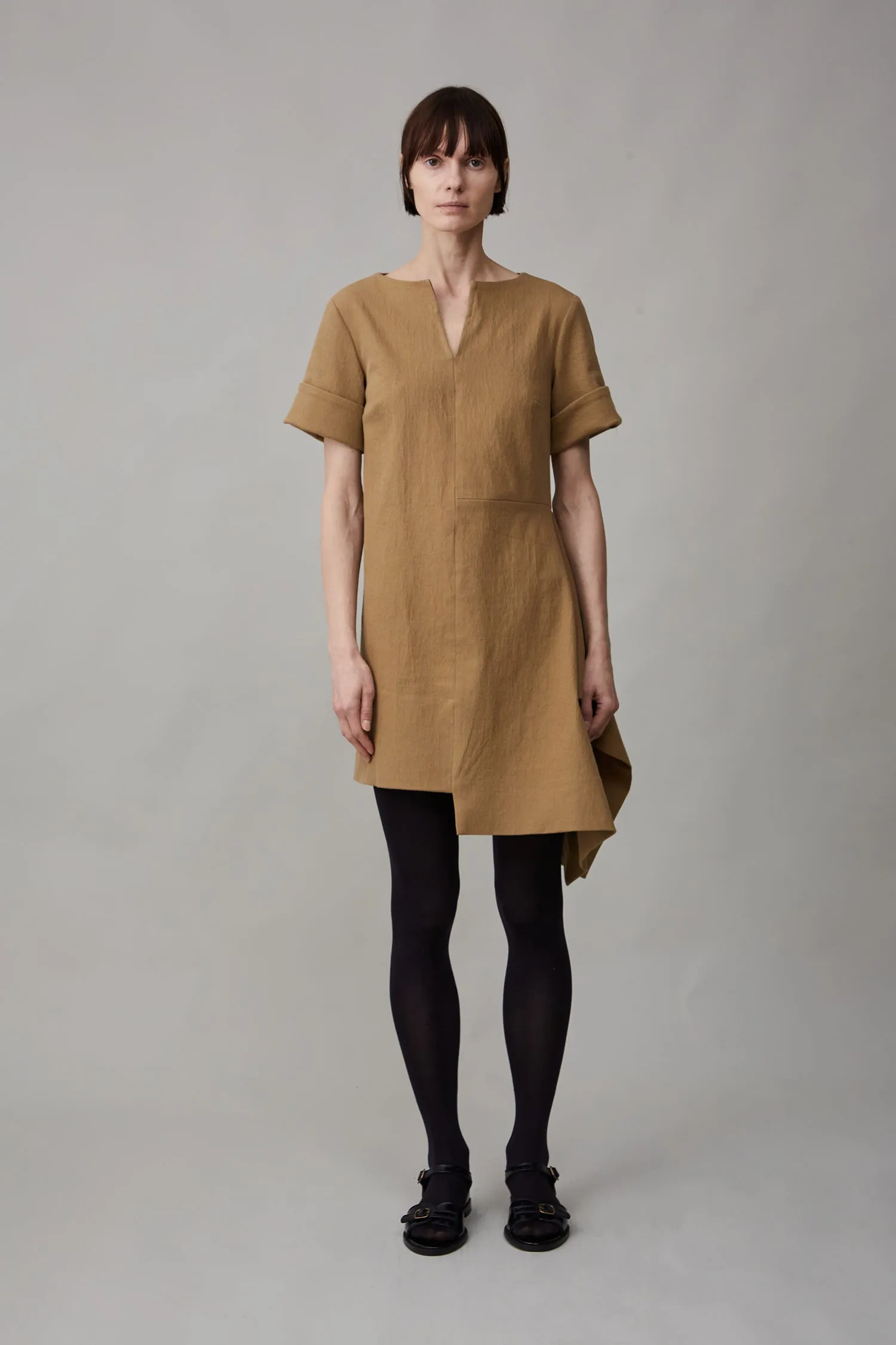 GRETA DRESS | TOAST SLUB COTTON