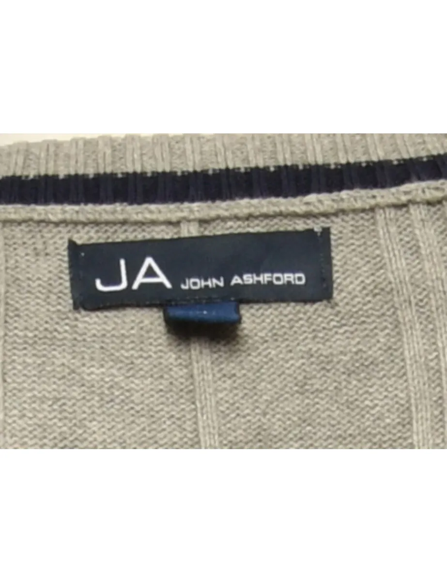 Grey John Ashford Long Sleeved Jumper - XL