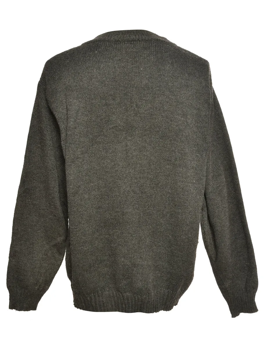 Grey Long Sleeved Jumper - XL