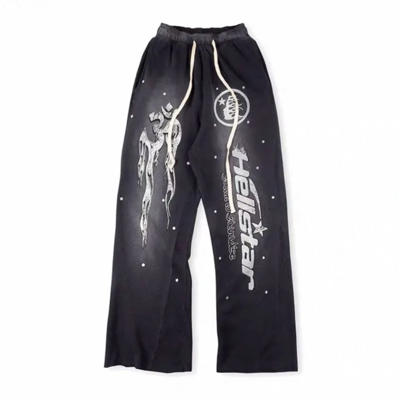 Hellstar Sweatpants Sports and Leisure Slightly Flared Sweatpants