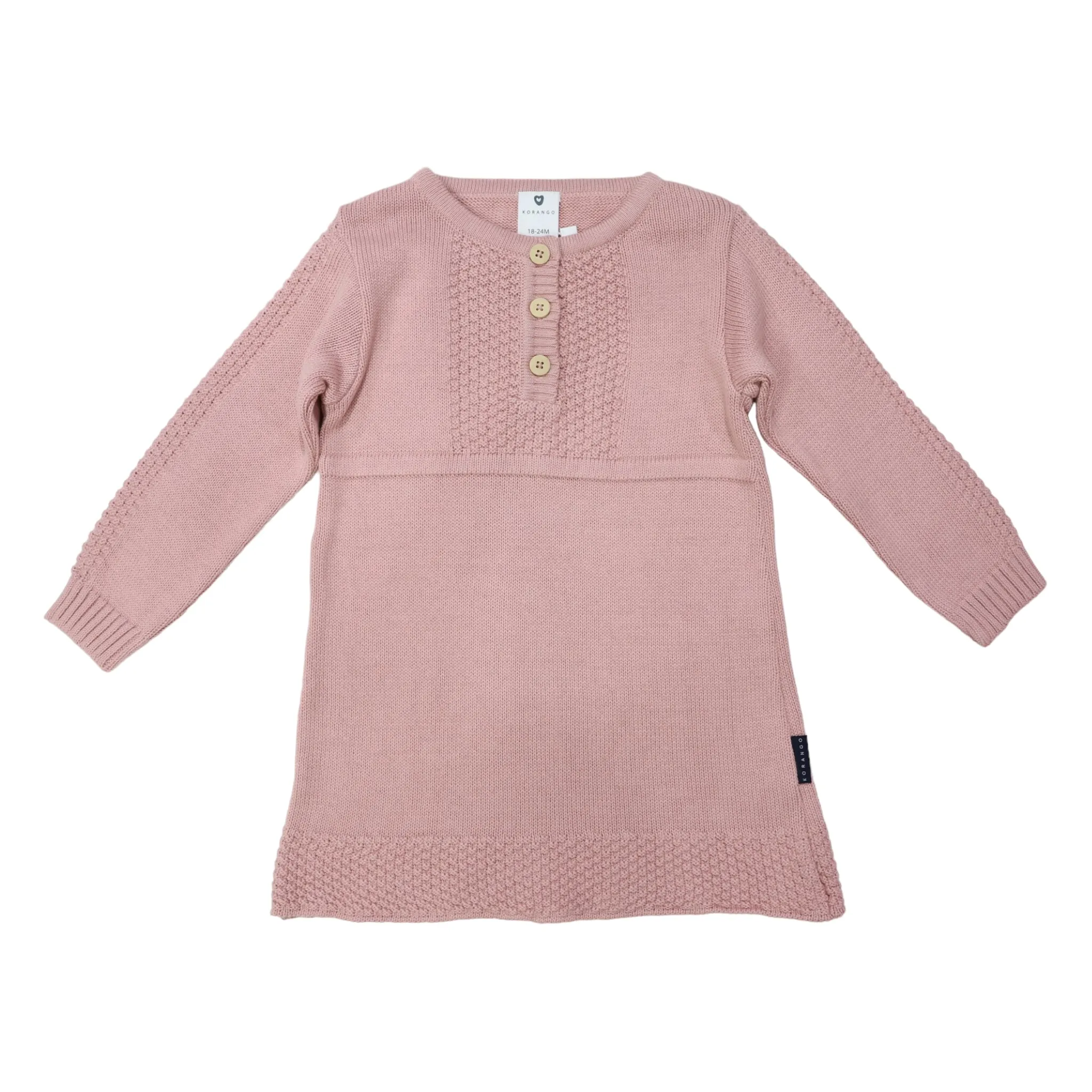 Herringbone Knit Dress Pink