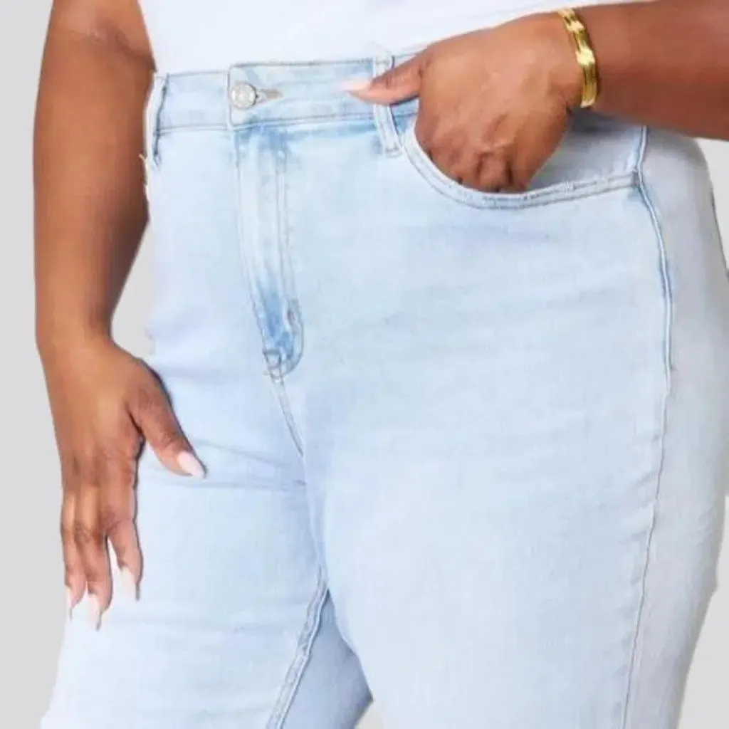 High-waist plus-size jeans
 for women