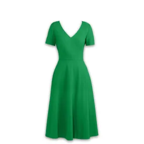 J. Peterman Women's Simple Fit & Flare Knit Dress in Green