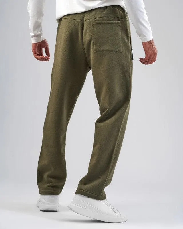 JOGGER WAIST SWEATPANTS  - OLIVE