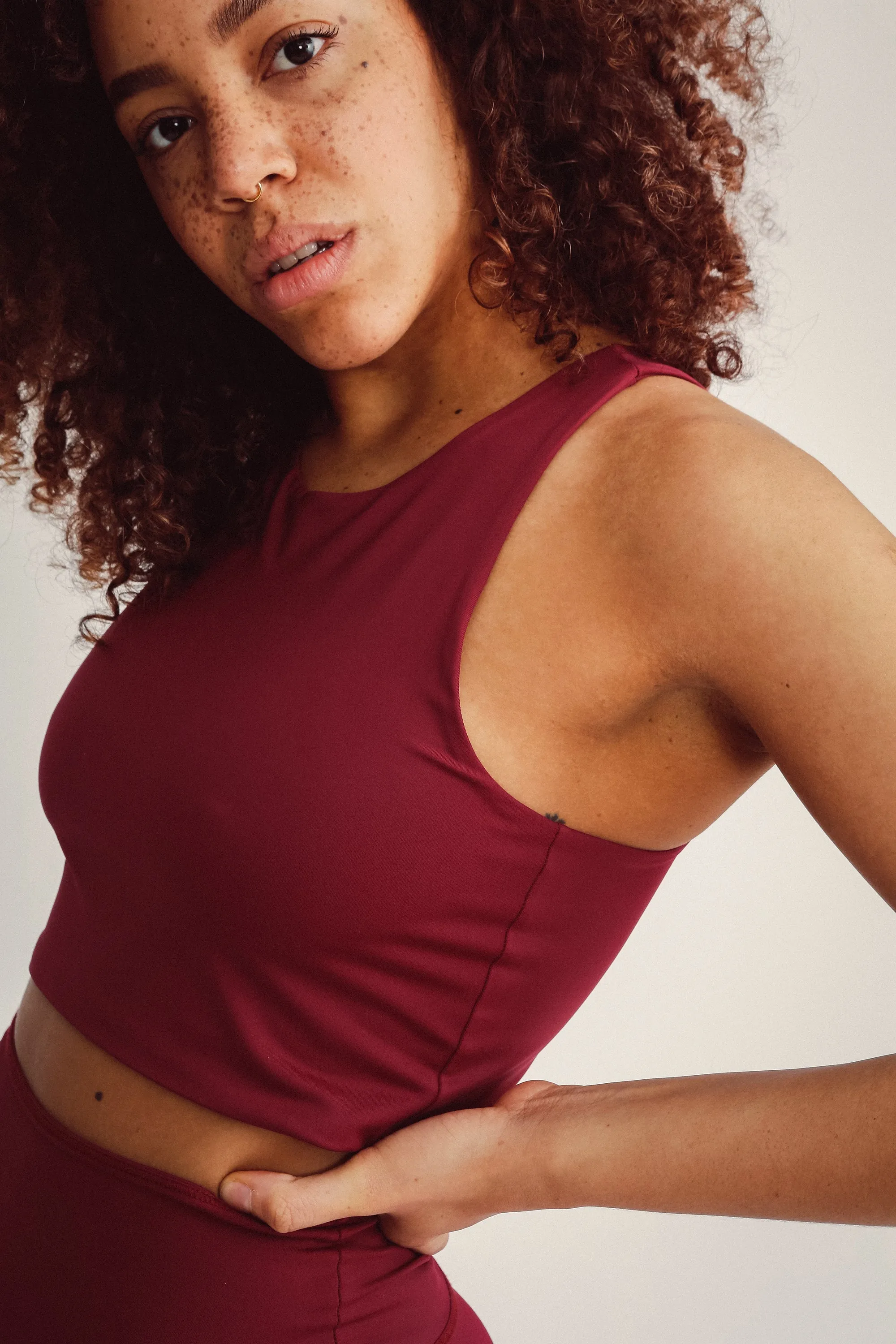 JUTELAUNE Sport Top Burgundy