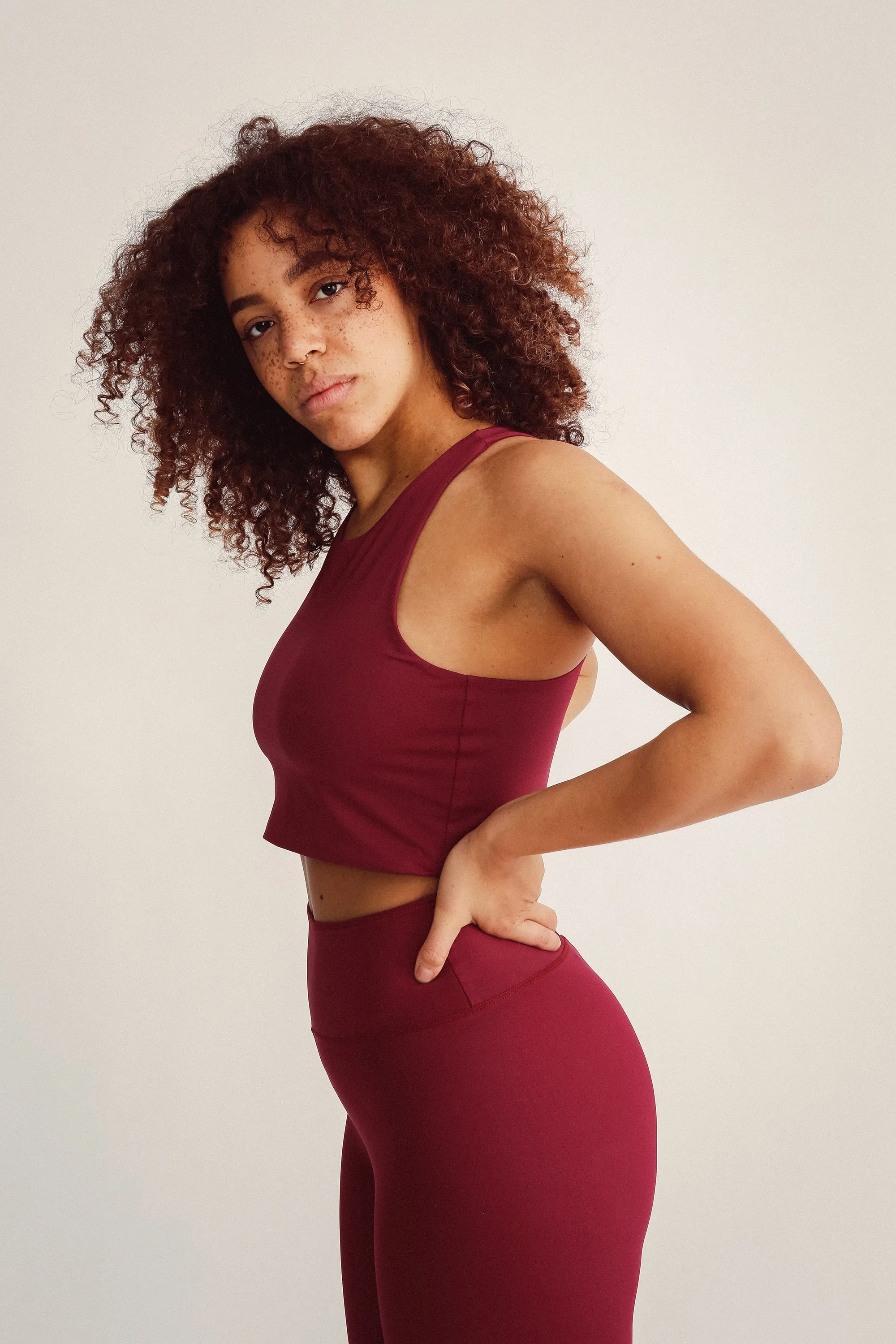 JUTELAUNE Sport Top Burgundy