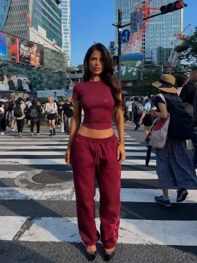 KARINA SWEATPANTS CHERRY