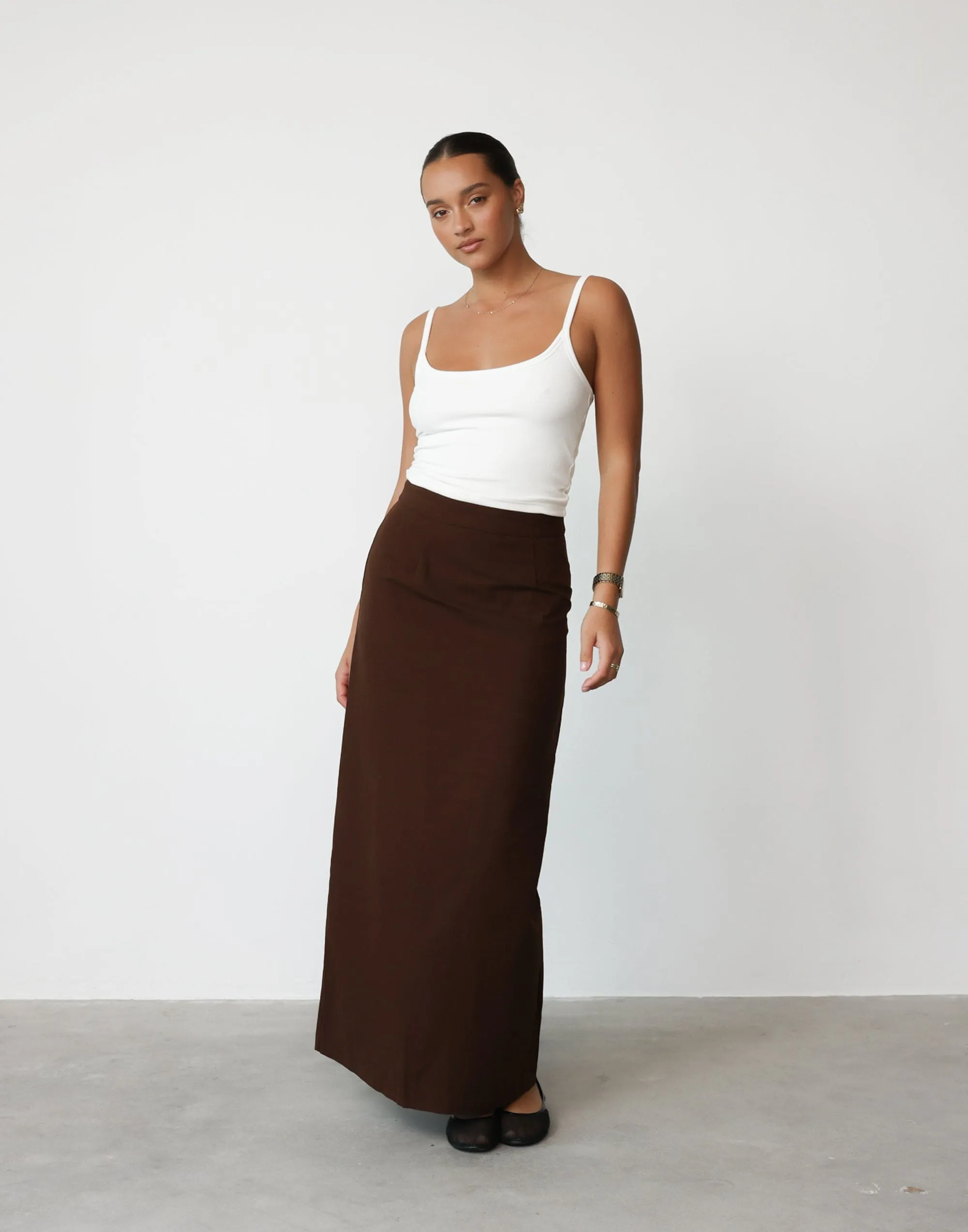 Kristen Maxi Skirt (Chocolate)