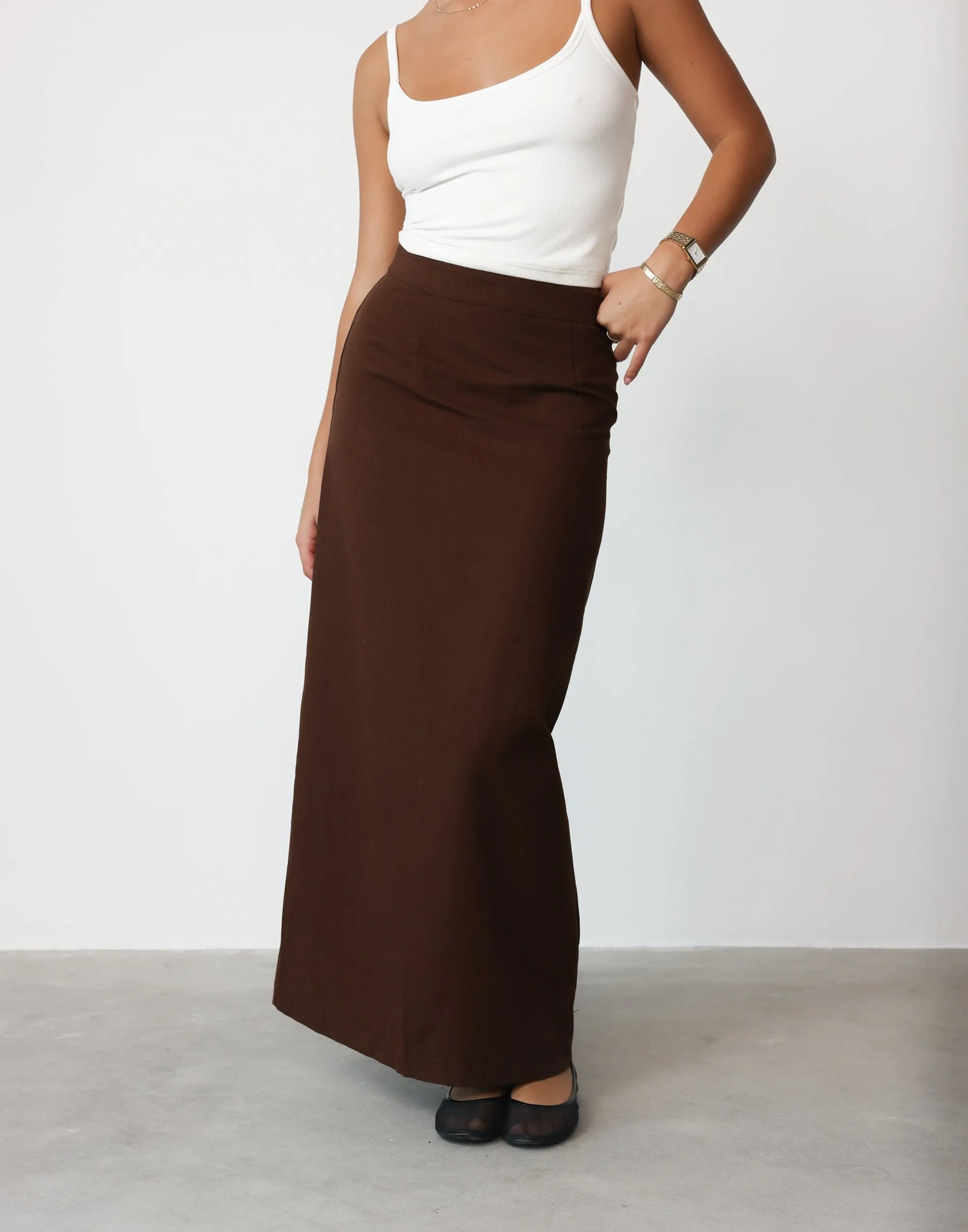 Kristen Maxi Skirt (Chocolate)