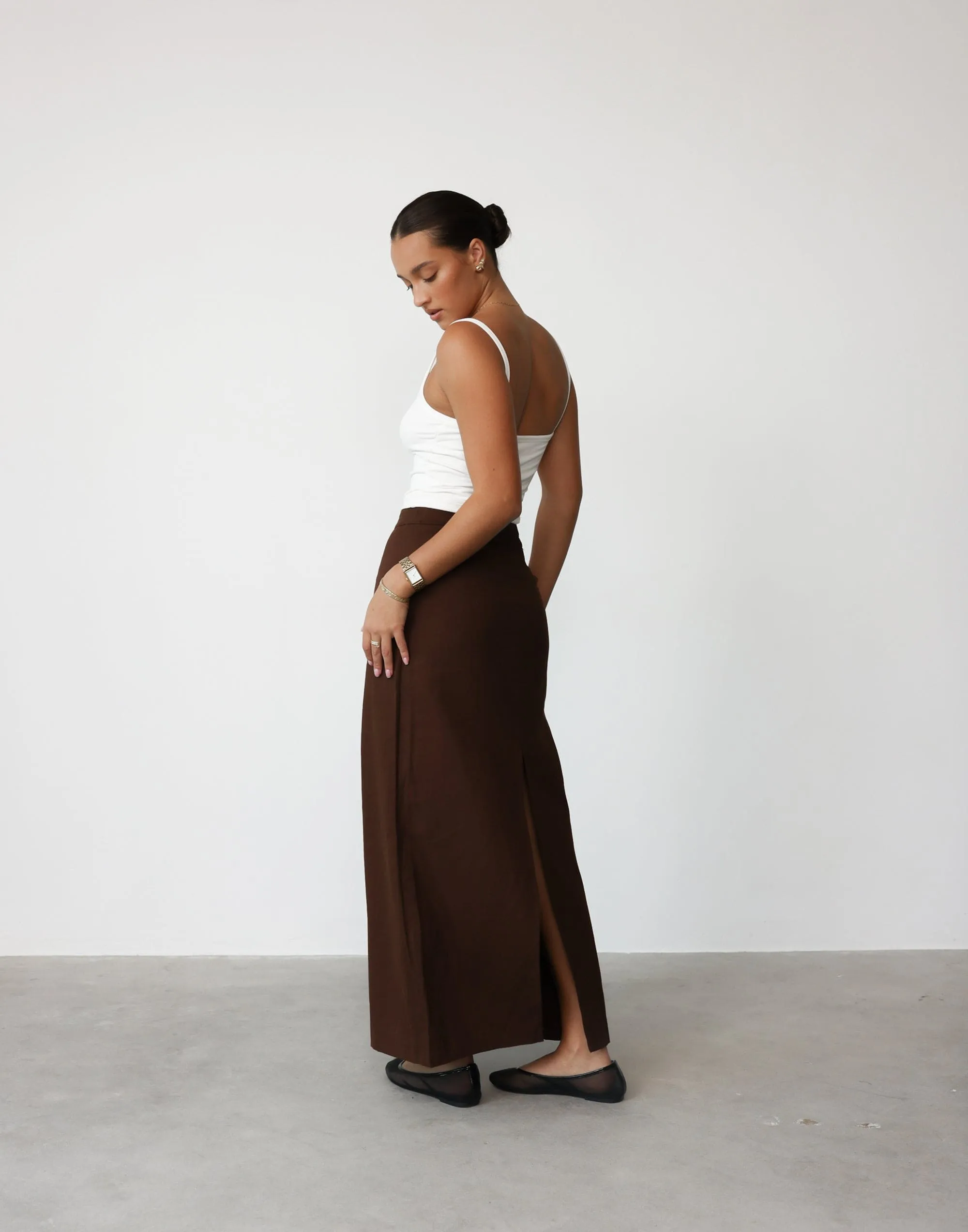 Kristen Maxi Skirt (Chocolate)