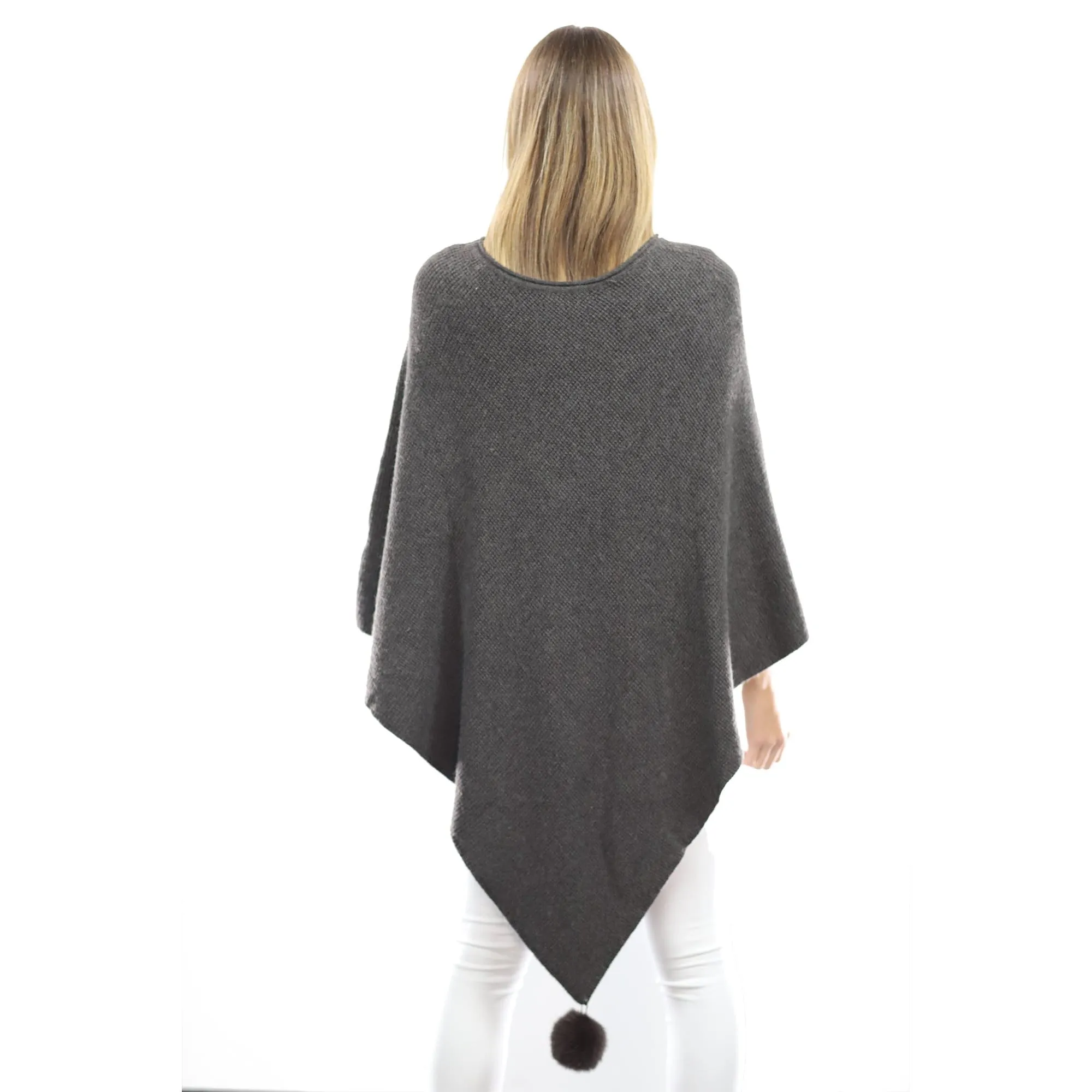 La Fiorentina | Corner-Pom Poncho - Charcoal