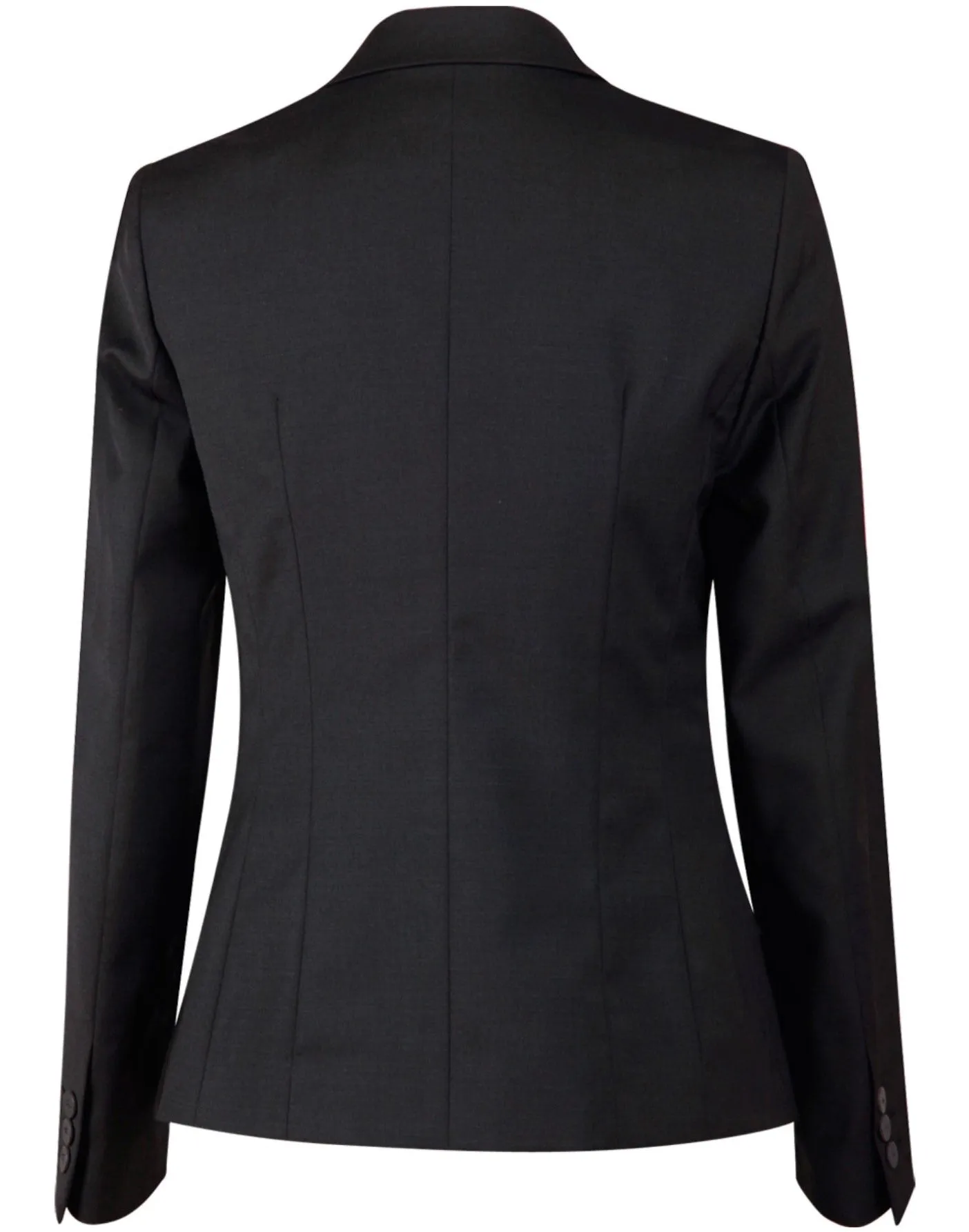 Ladies’ Wool Blend Stretch One Button Cropped Jacket