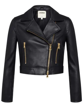 L'Agence Onna Cropped Biker Jacket