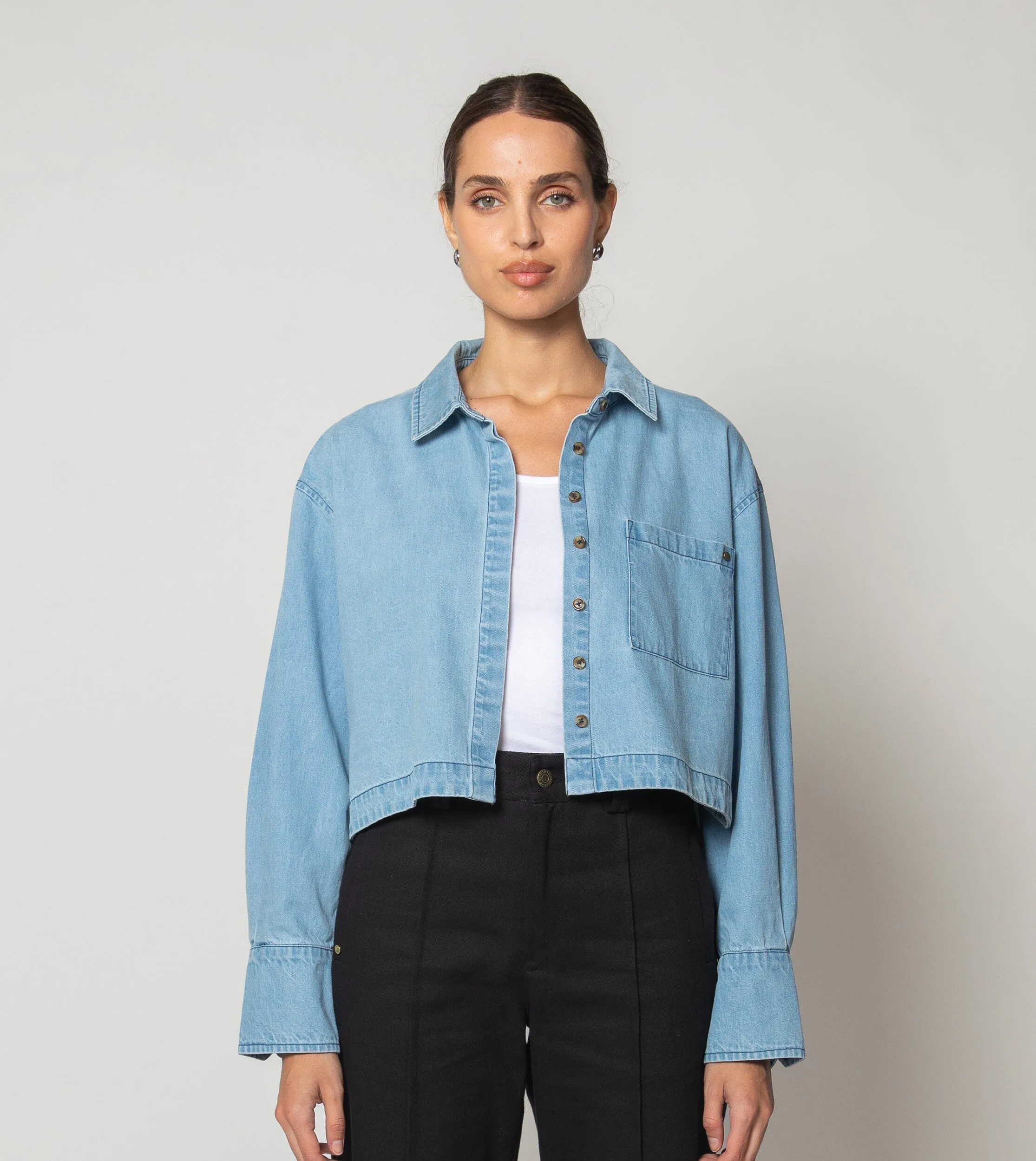 Laurel Blouse | Light Denim