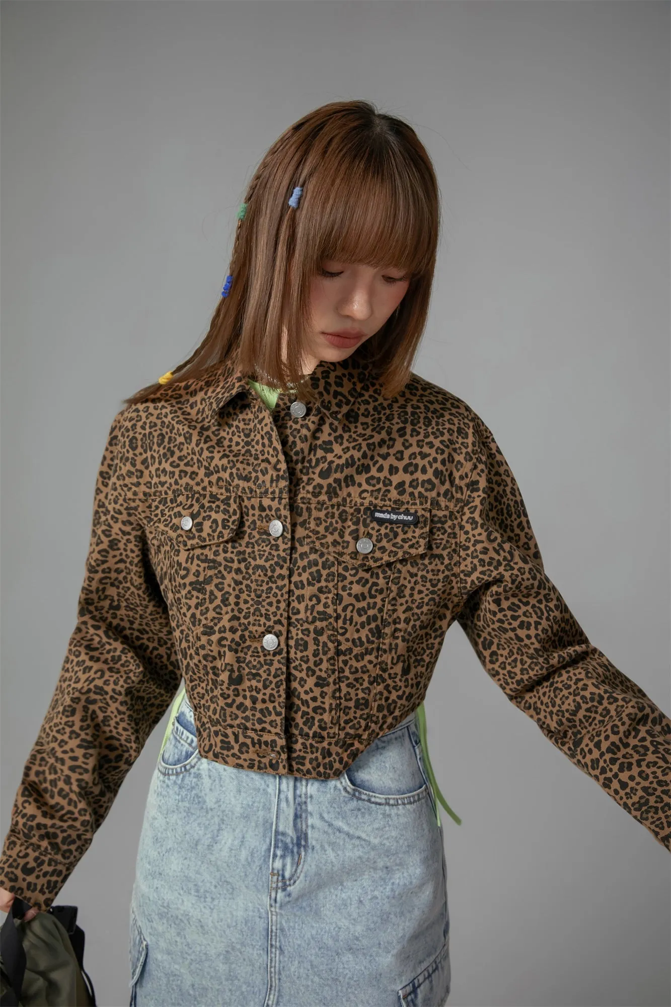 Leopard Cropped Jacket