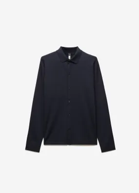 Long Sleeve Tech Knit Shirt Navy