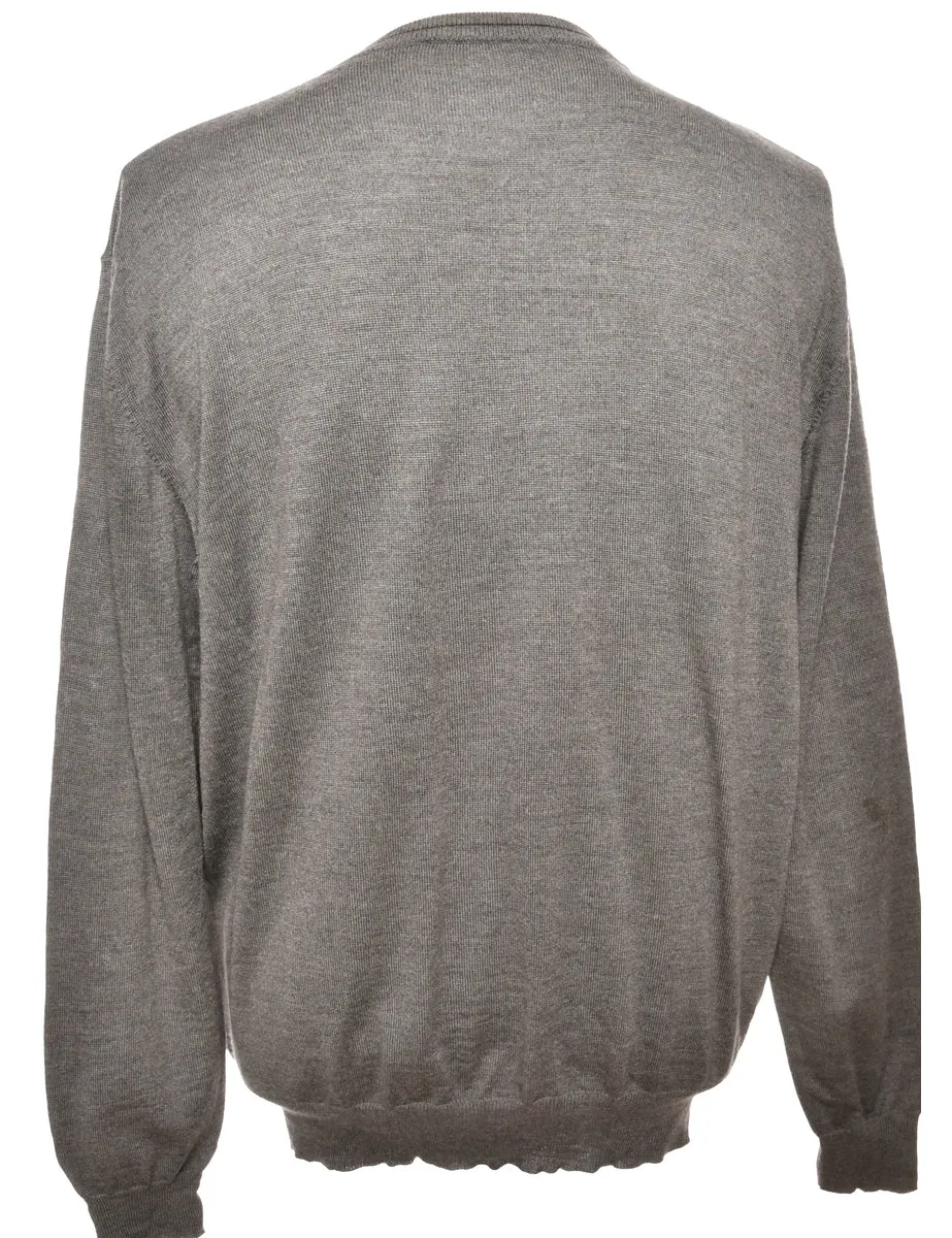 Long Sleeved Grey Jumper - M