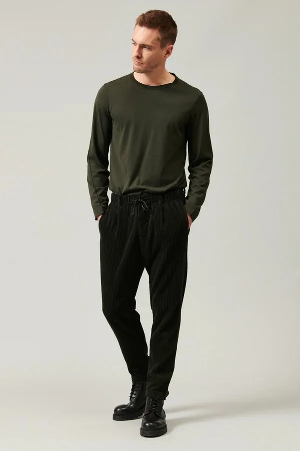 Loose-fit jogging trousers in corduroy - Musk