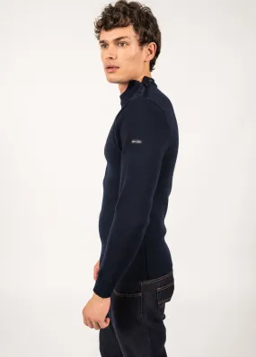 Matelot authentic sailor jumper - slim fit, in pure new wool (MARINE)