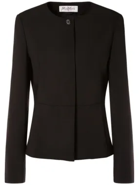 Max Mara   Pepli wool crepe collarless jacket 