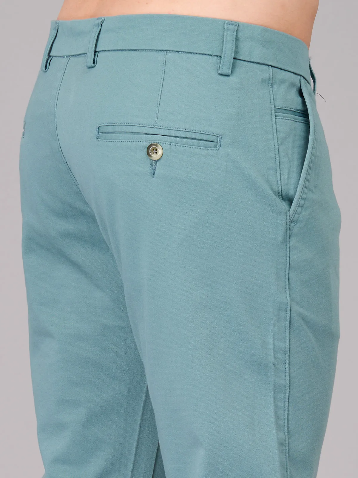 Men Roman Blue Cotton Trouser (GBTMK7655 )