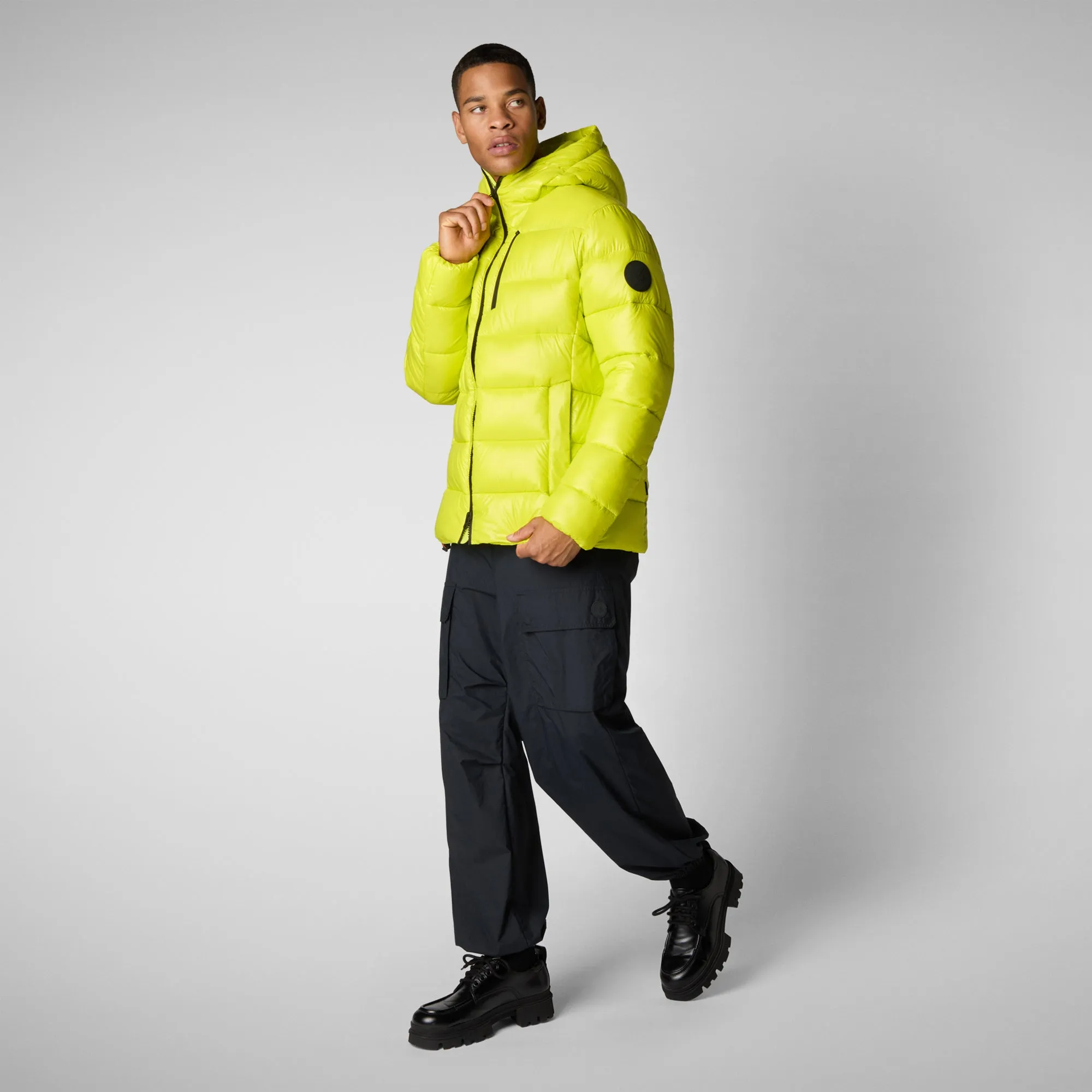 Men's  animal free Puffer jacket maxime in lichen green