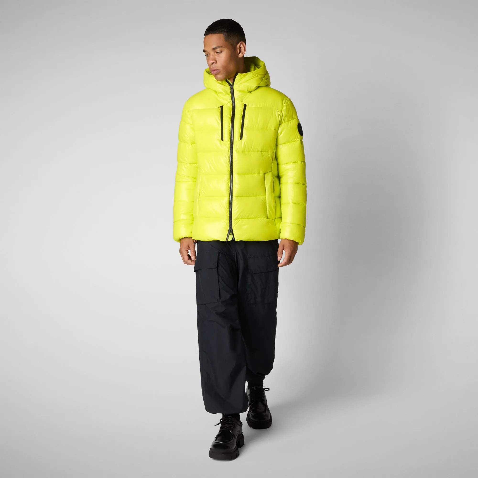 Men's  animal free Puffer jacket maxime in lichen green