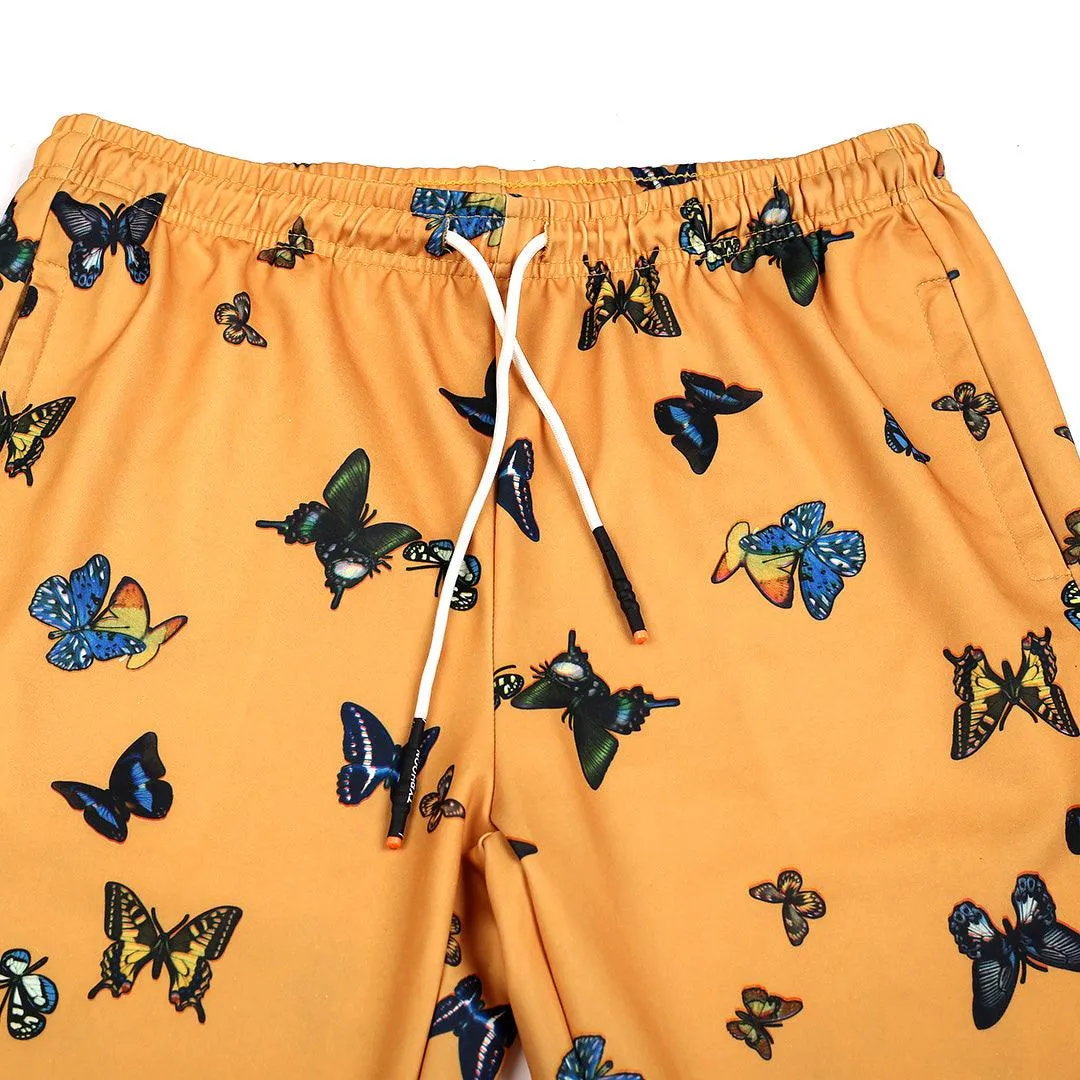 Men's Exquisite butterfly Designed Short - Yellow