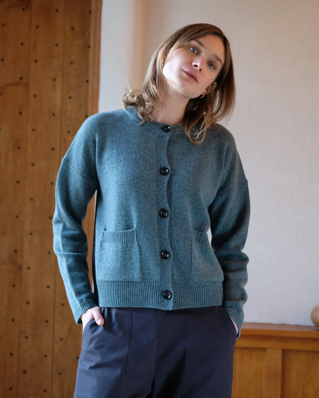 Mira Cropped Wool Cardigan