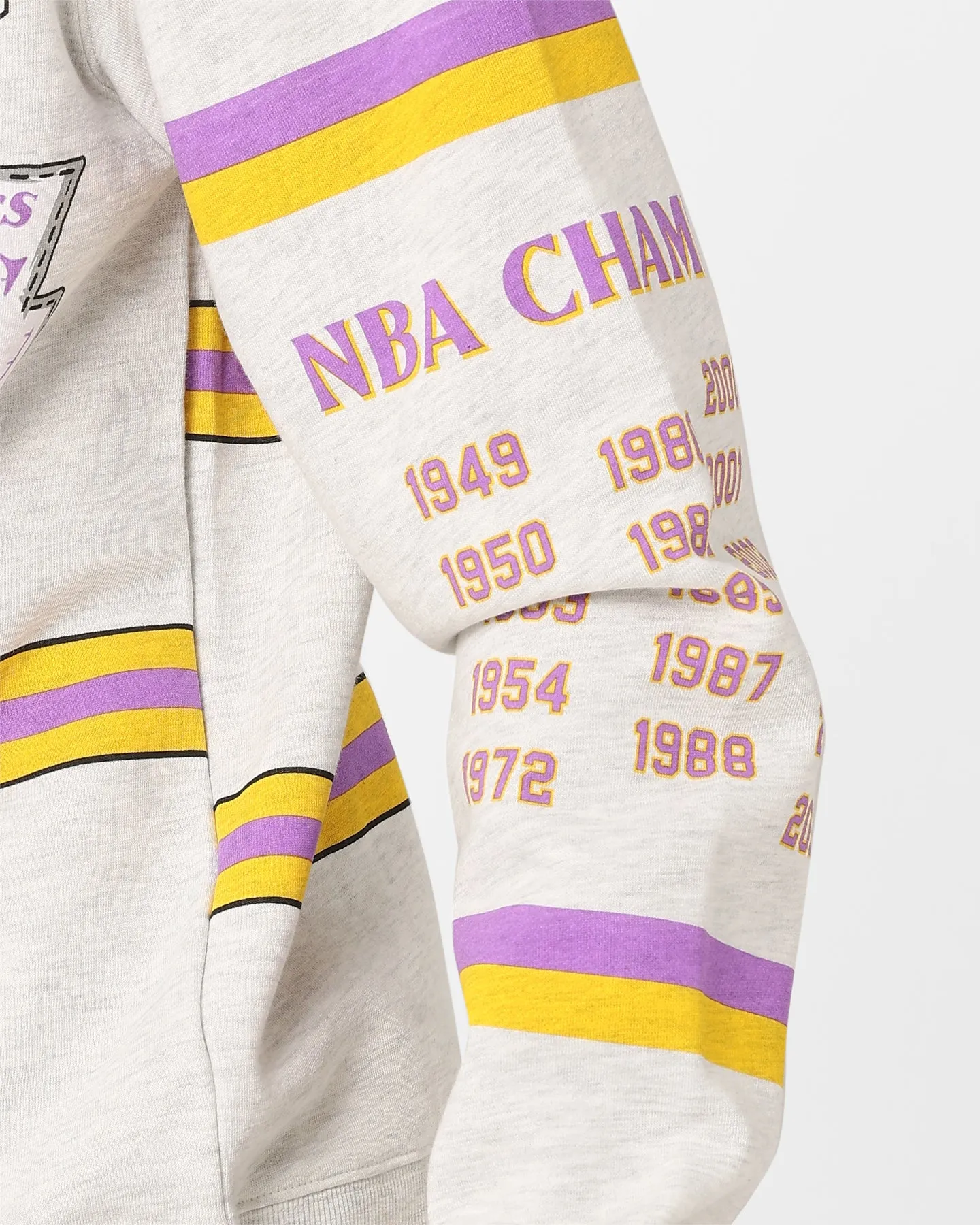 Mitchell & Ness Los Angeles Lakers World Champions Crewneck Silver Marle