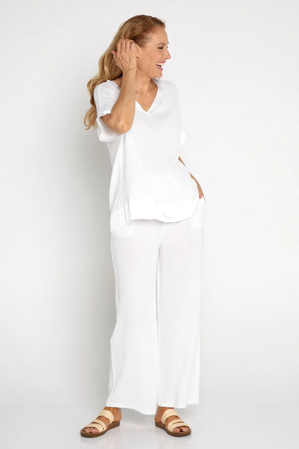 Nali Cotton Pants - White