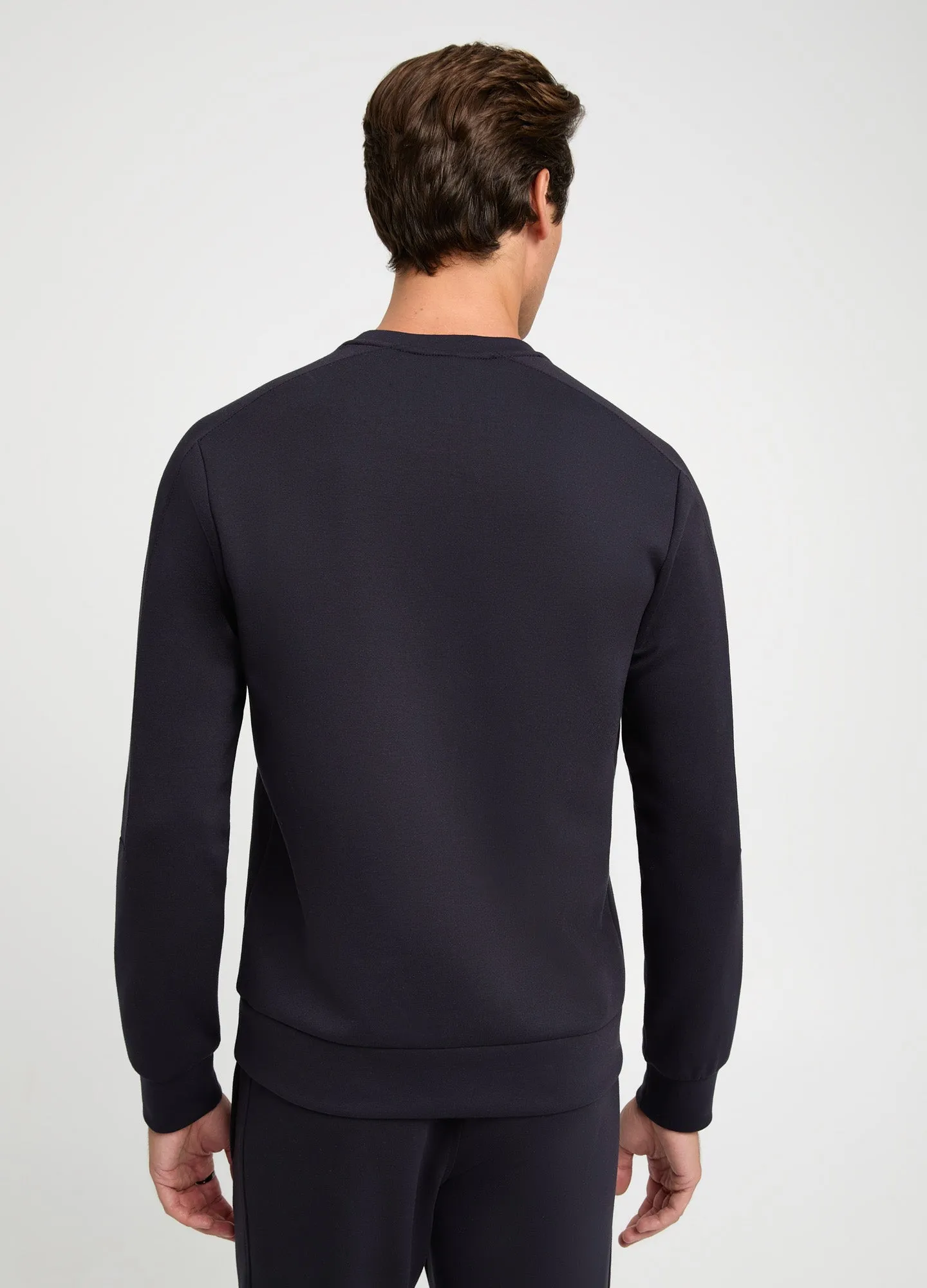 Neoprene Crew Neck Sweatshirt Navy