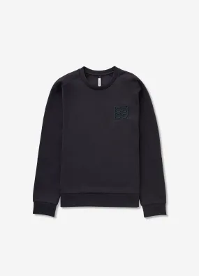 Neoprene Crew Neck Sweatshirt Navy