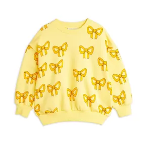 Organic Sweatshirt "Bow aop" - yellow