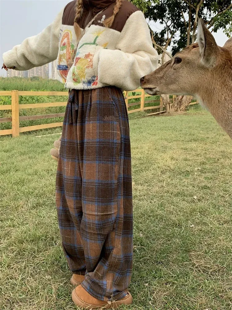 Oversized Plaid Sweatpants