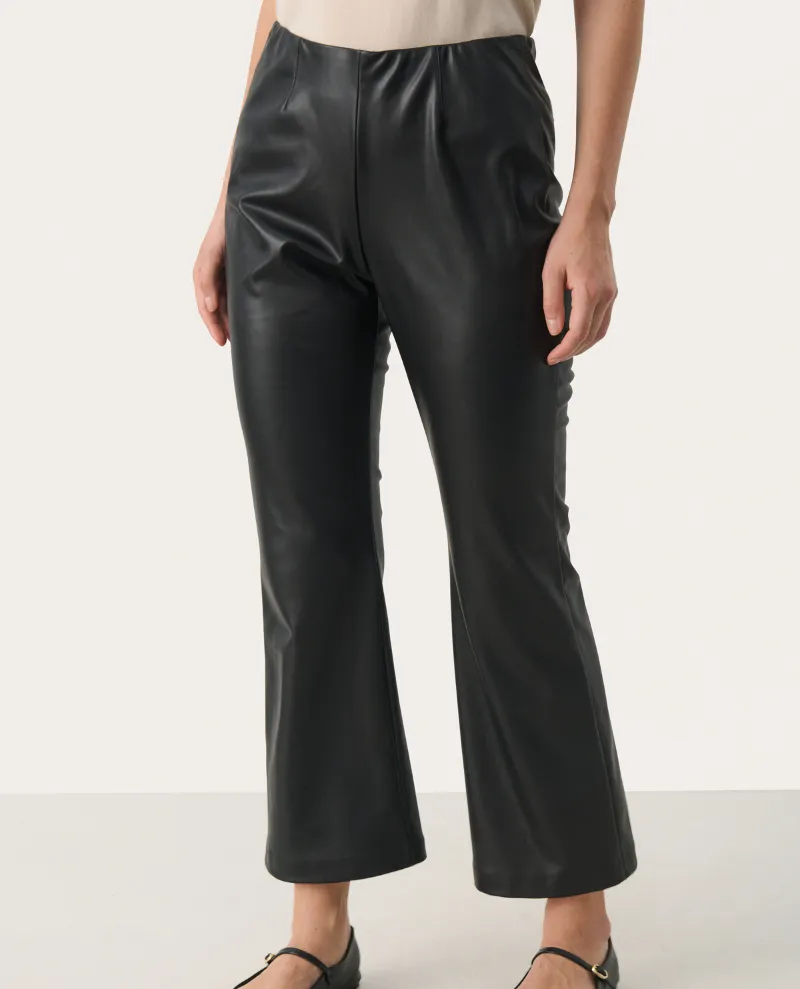 Part Two Lorenza Black Faux Leather Trousers