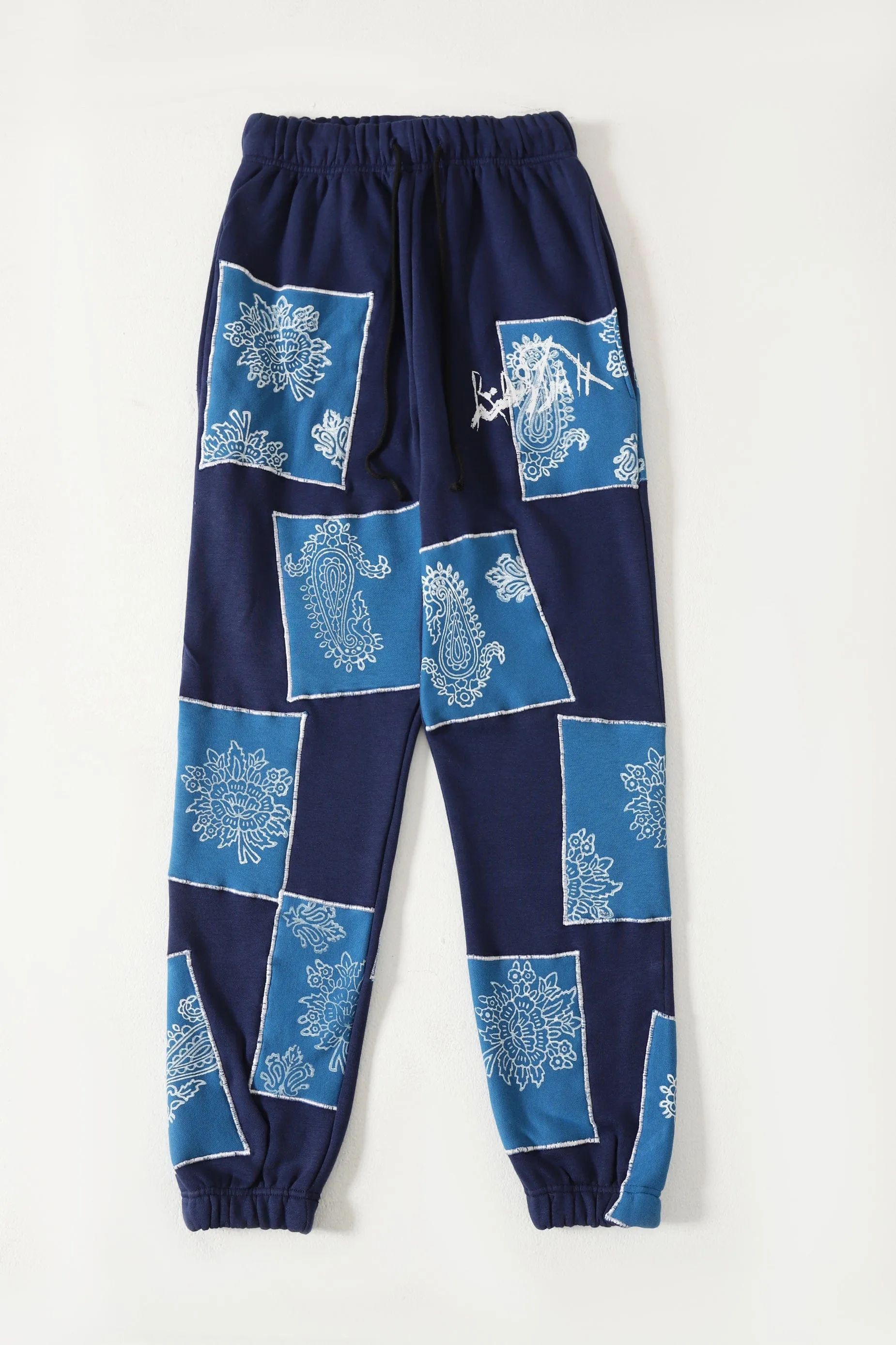 "UNFINISHED SKY" BLOCKPRINT SWEATPANTS