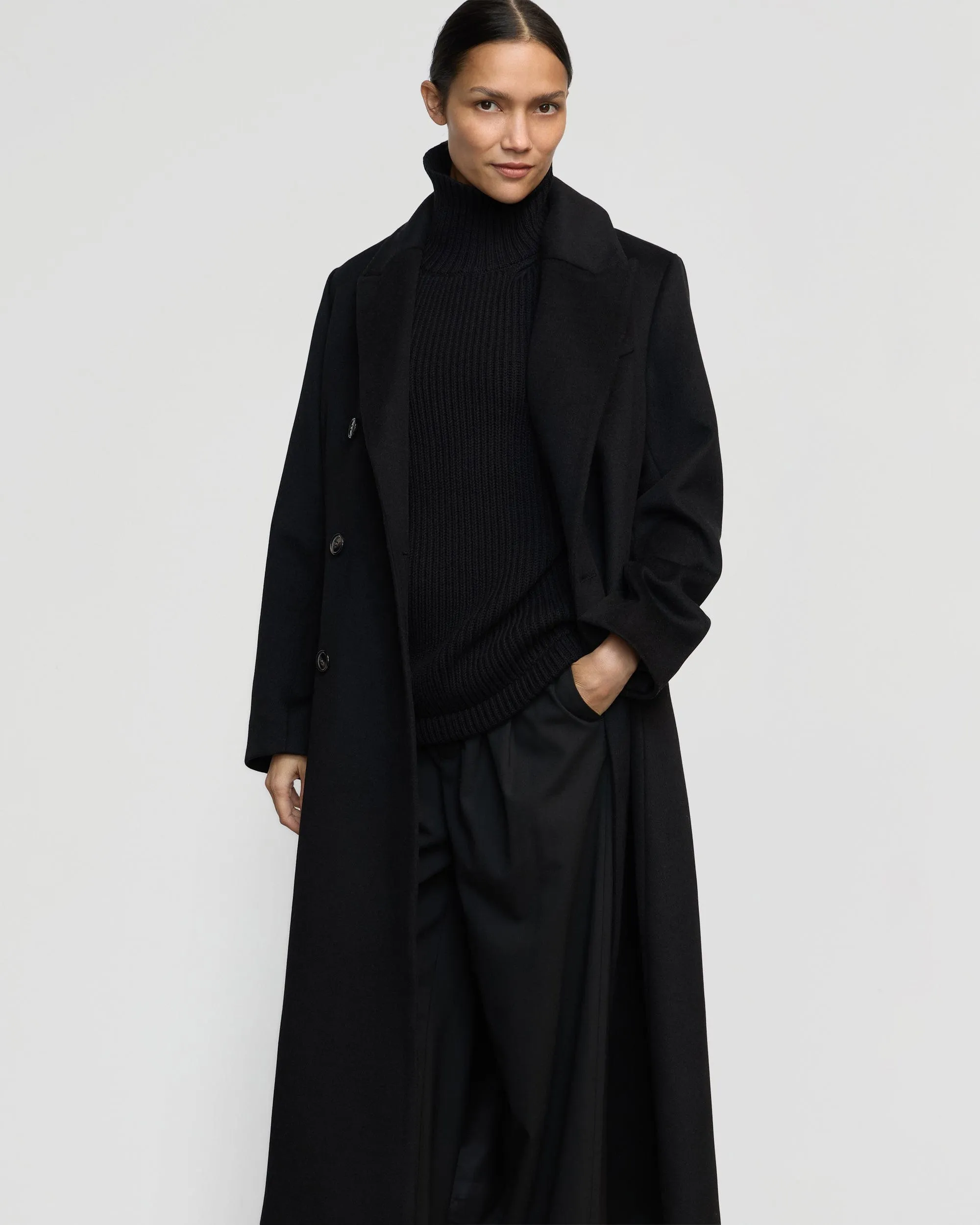 Ravenna Wool-Blend Maxi Coat