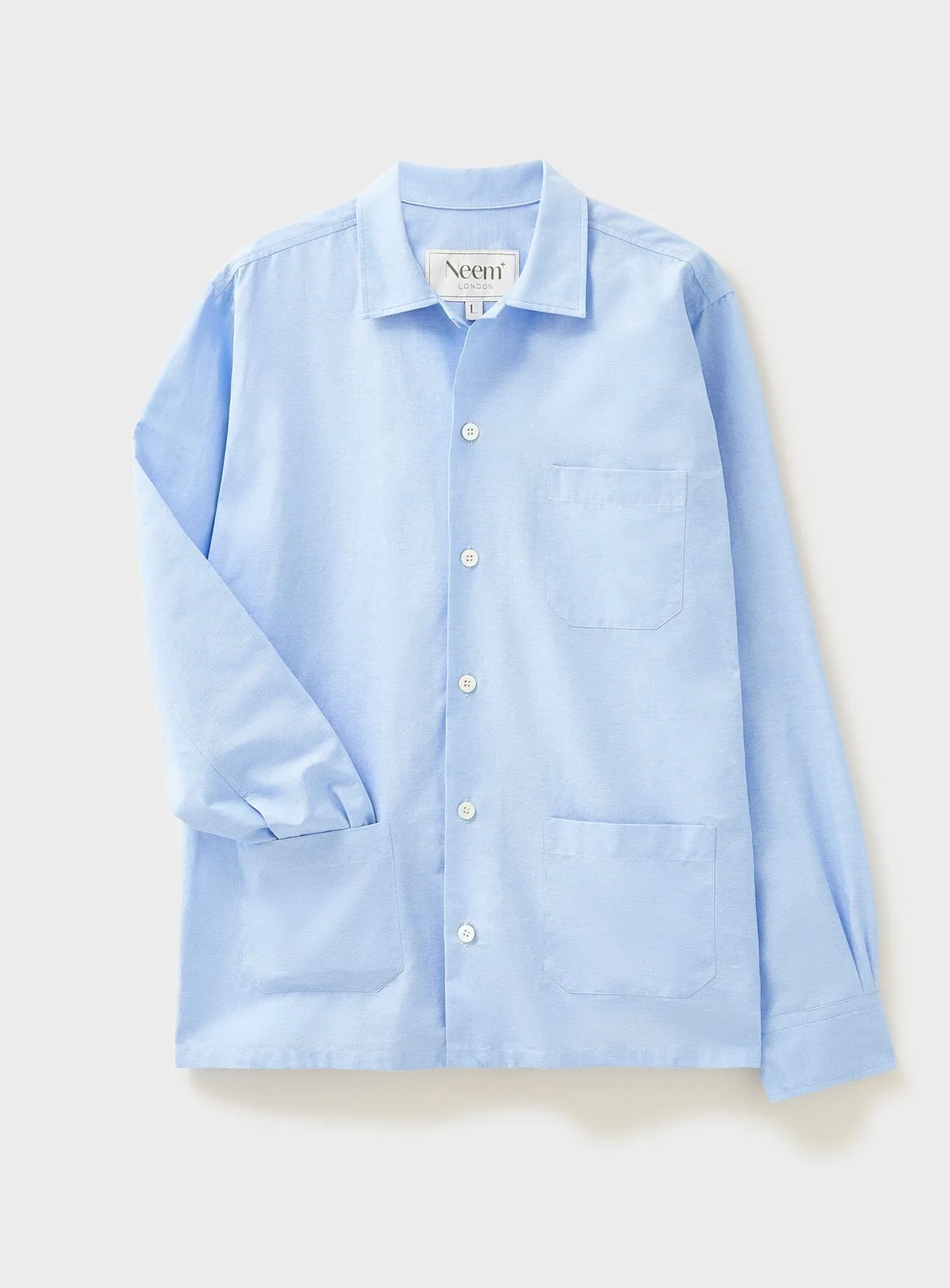 Recycled Italian Sky Slub Shirt Jacket