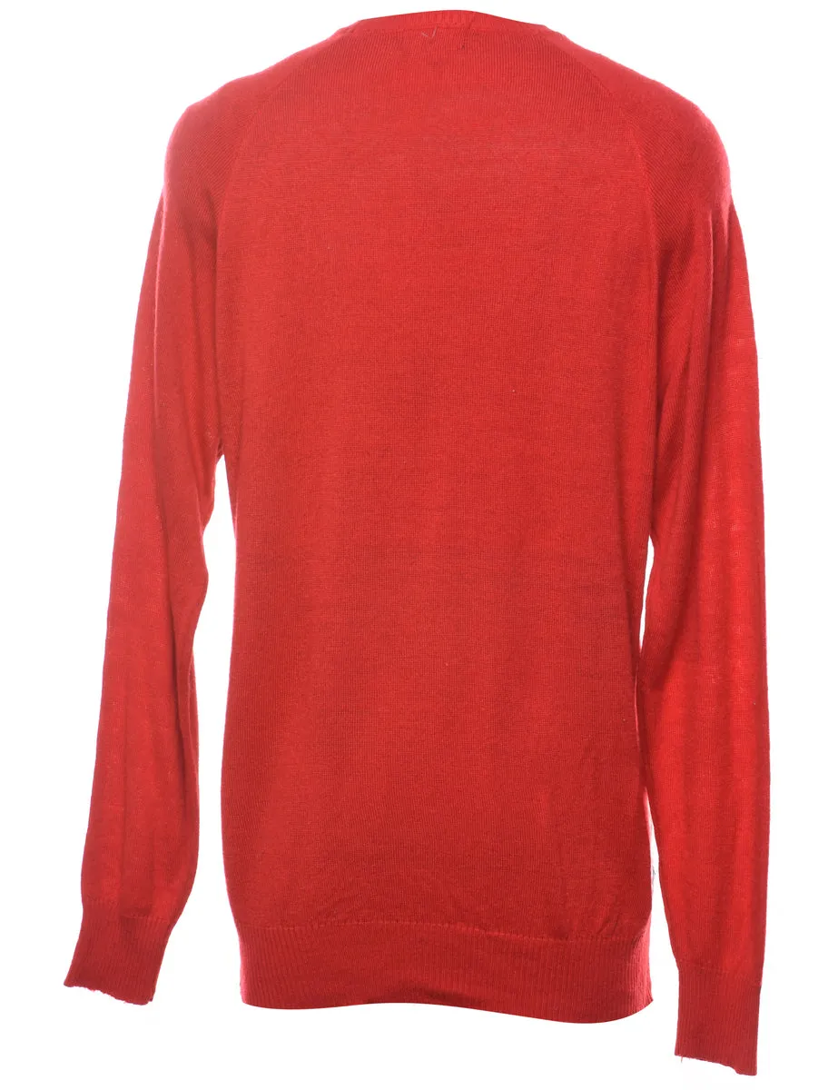 Red Christmas Jumper - L