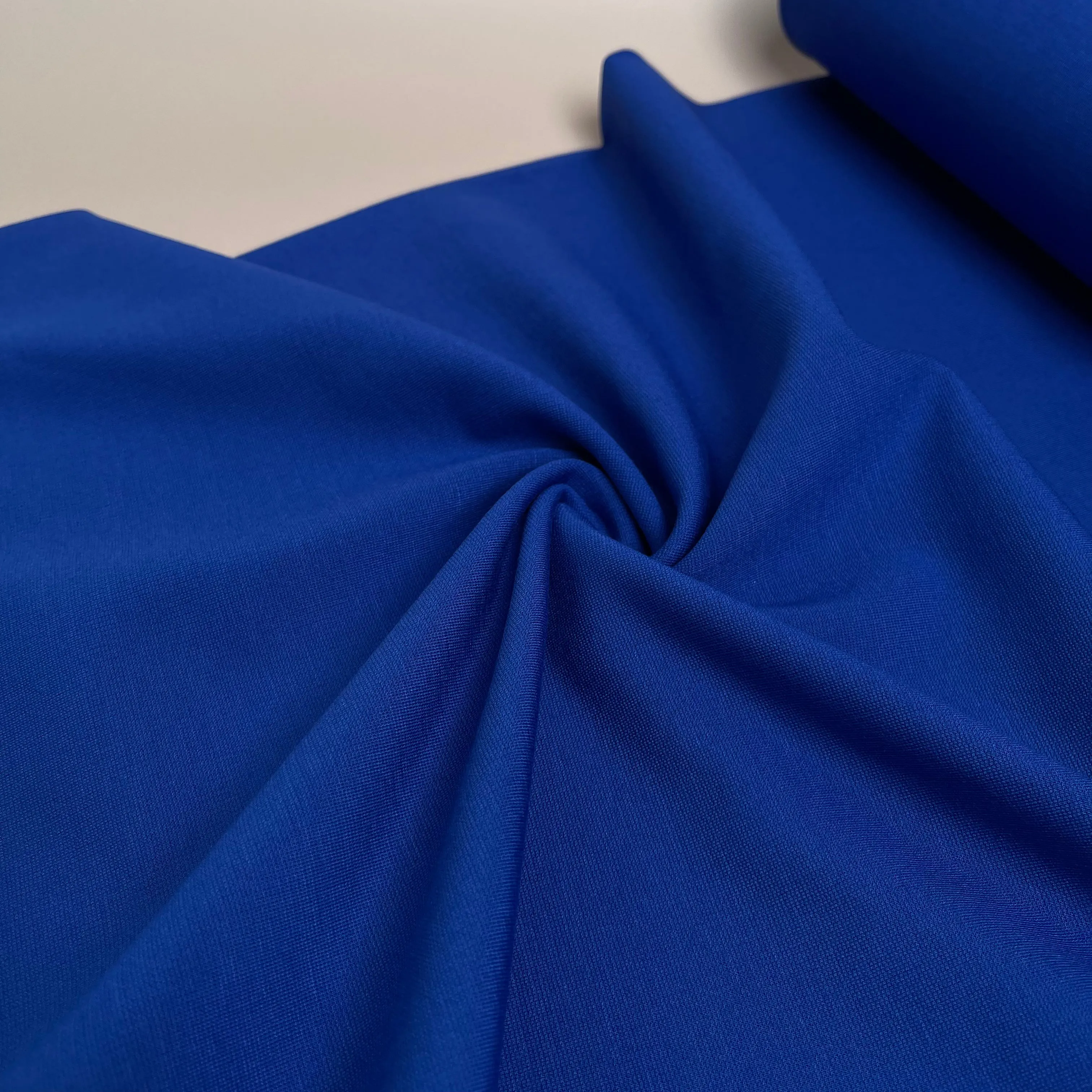 REMNANT 0.26 metre - Lapis Blue Viscose Ponte Roma Double Knit Fabric