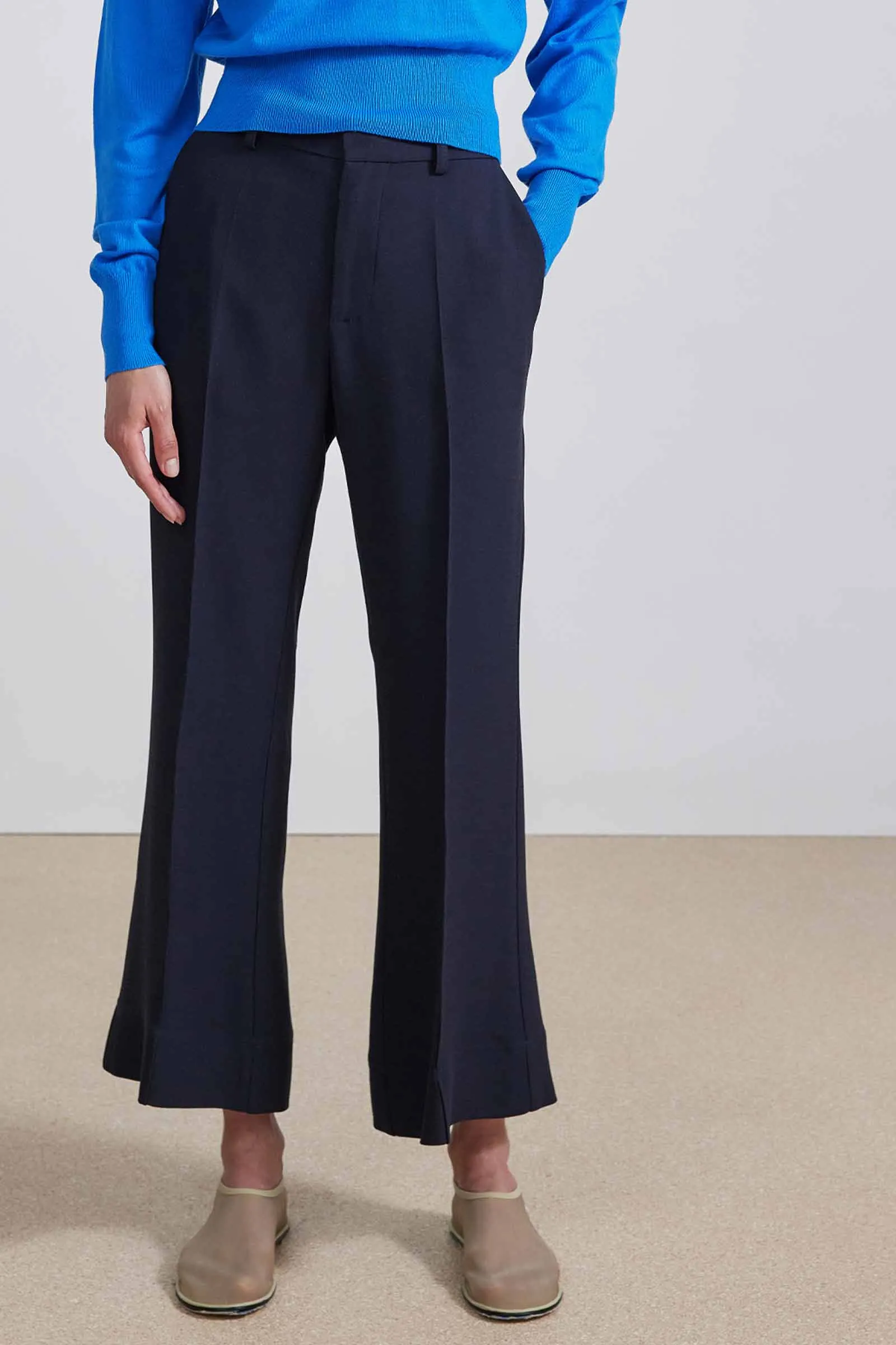 RENE FLARE TROUSER - MIDNIGHT