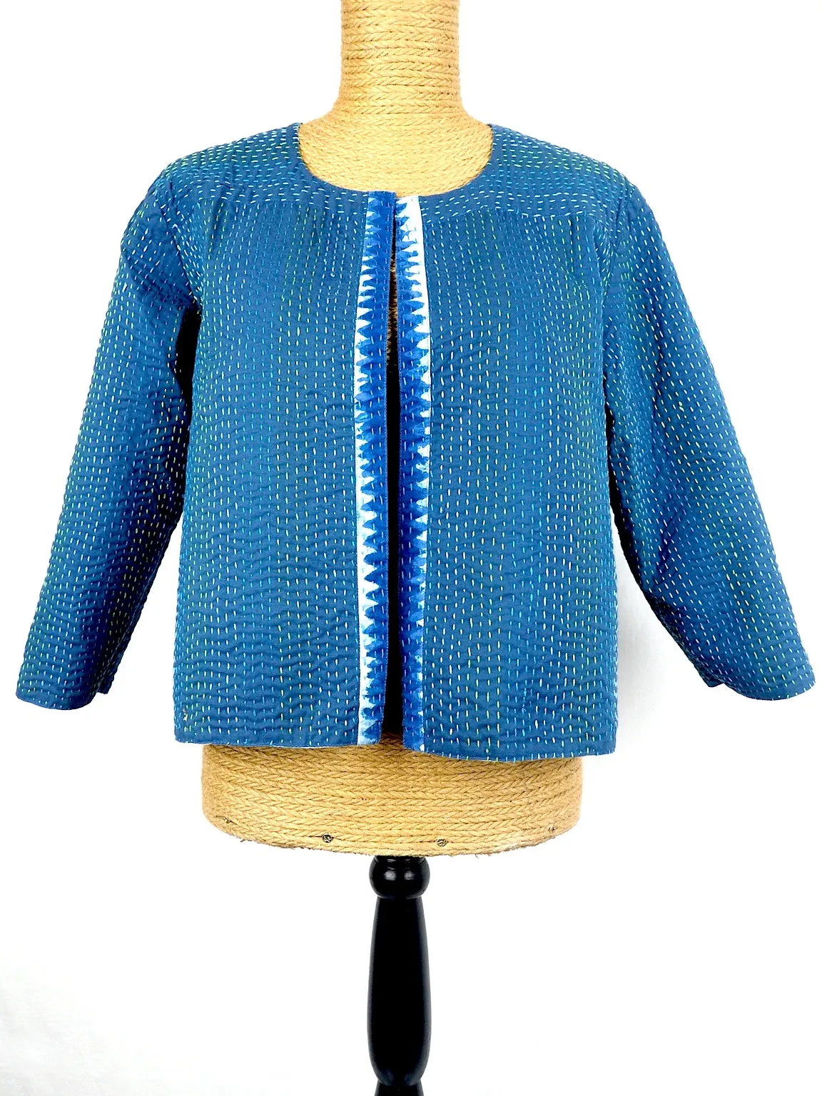 Reversible Indigo Kantha Jacket