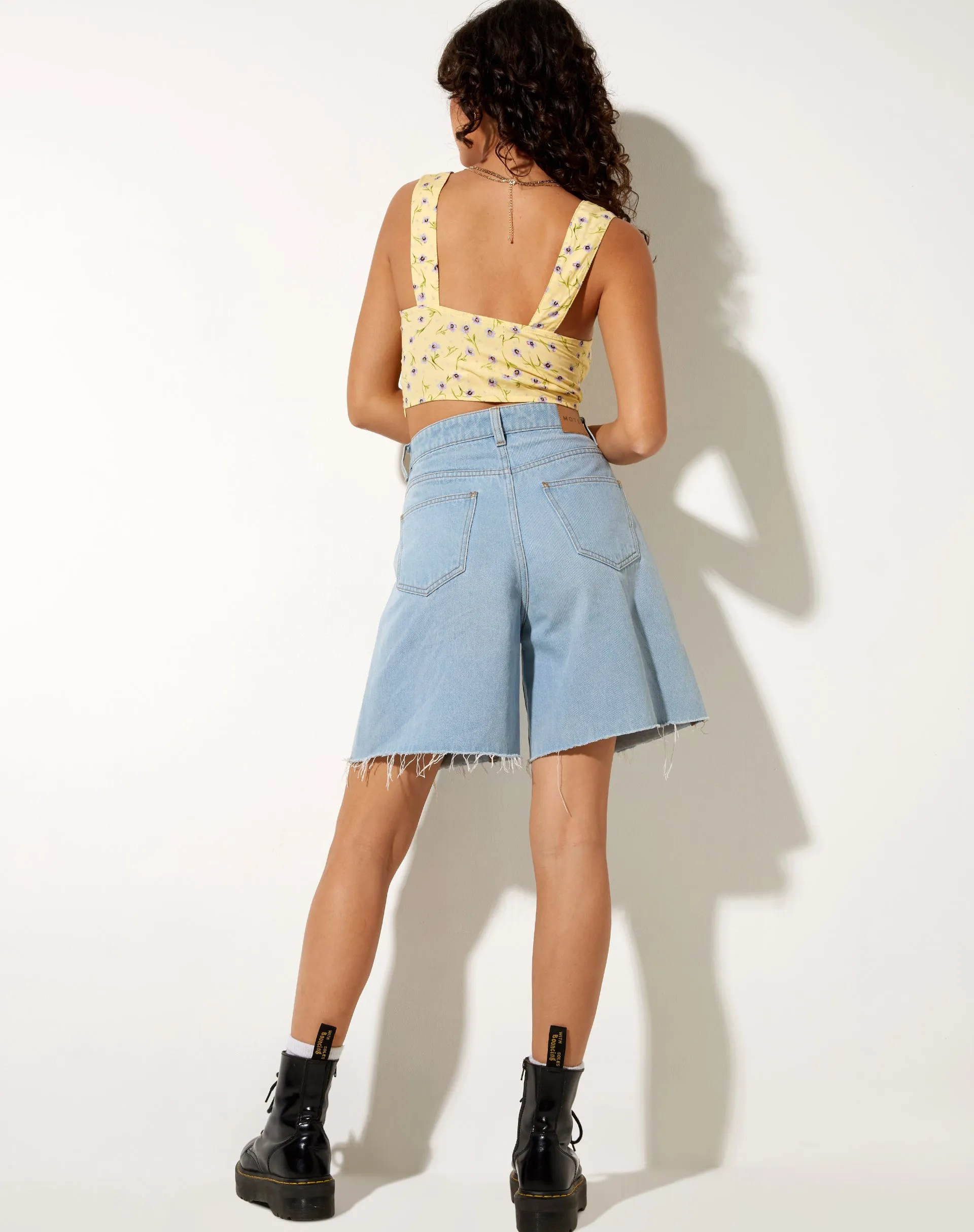 Ridis Vest Crop Top in Wild Flower Lemon Drop