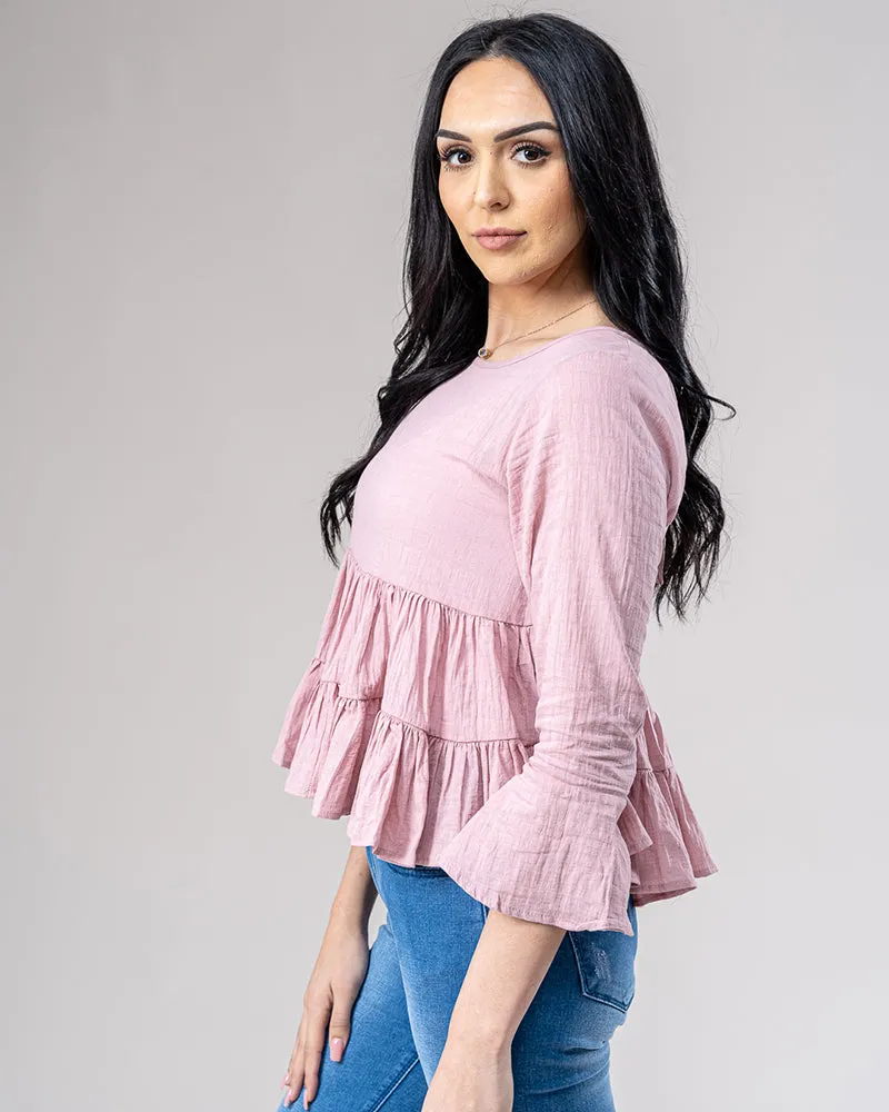 Ruffle Crop Blouse