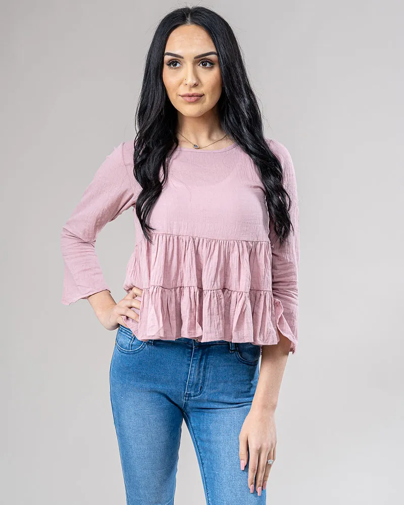 Ruffle Crop Blouse