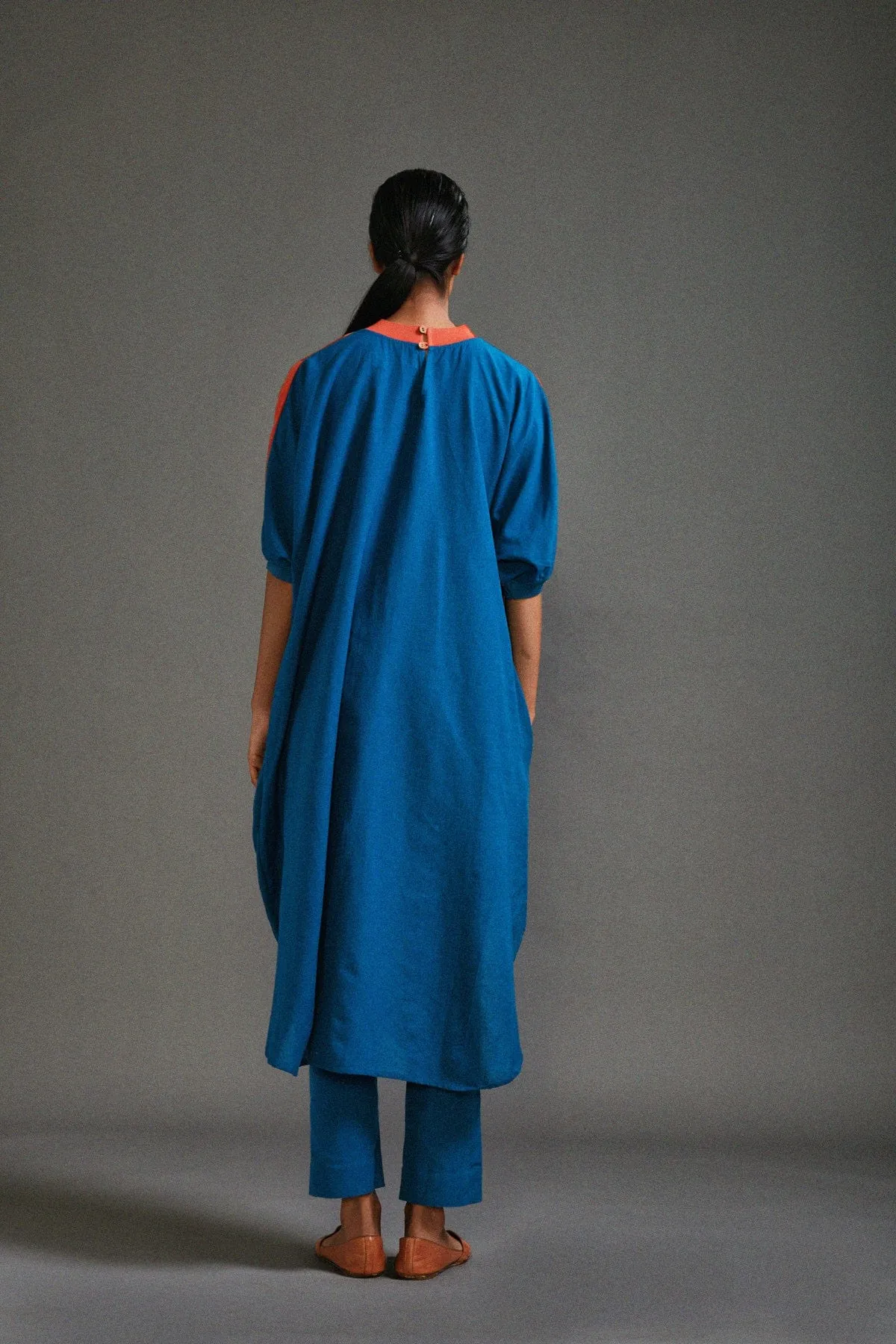 Rust & Blue CB Cowl Tunic