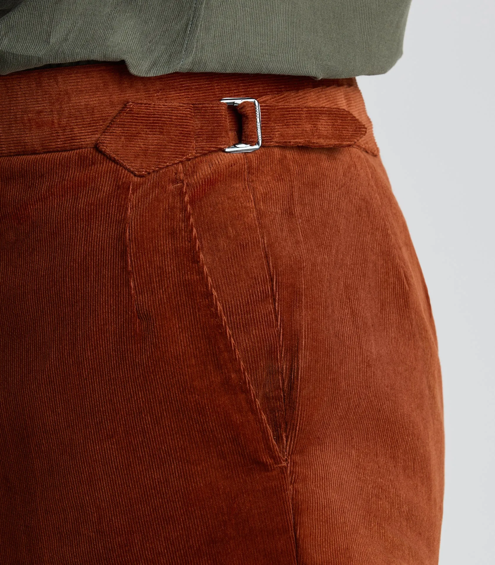 Rustic Orange Fine Cord Trousers